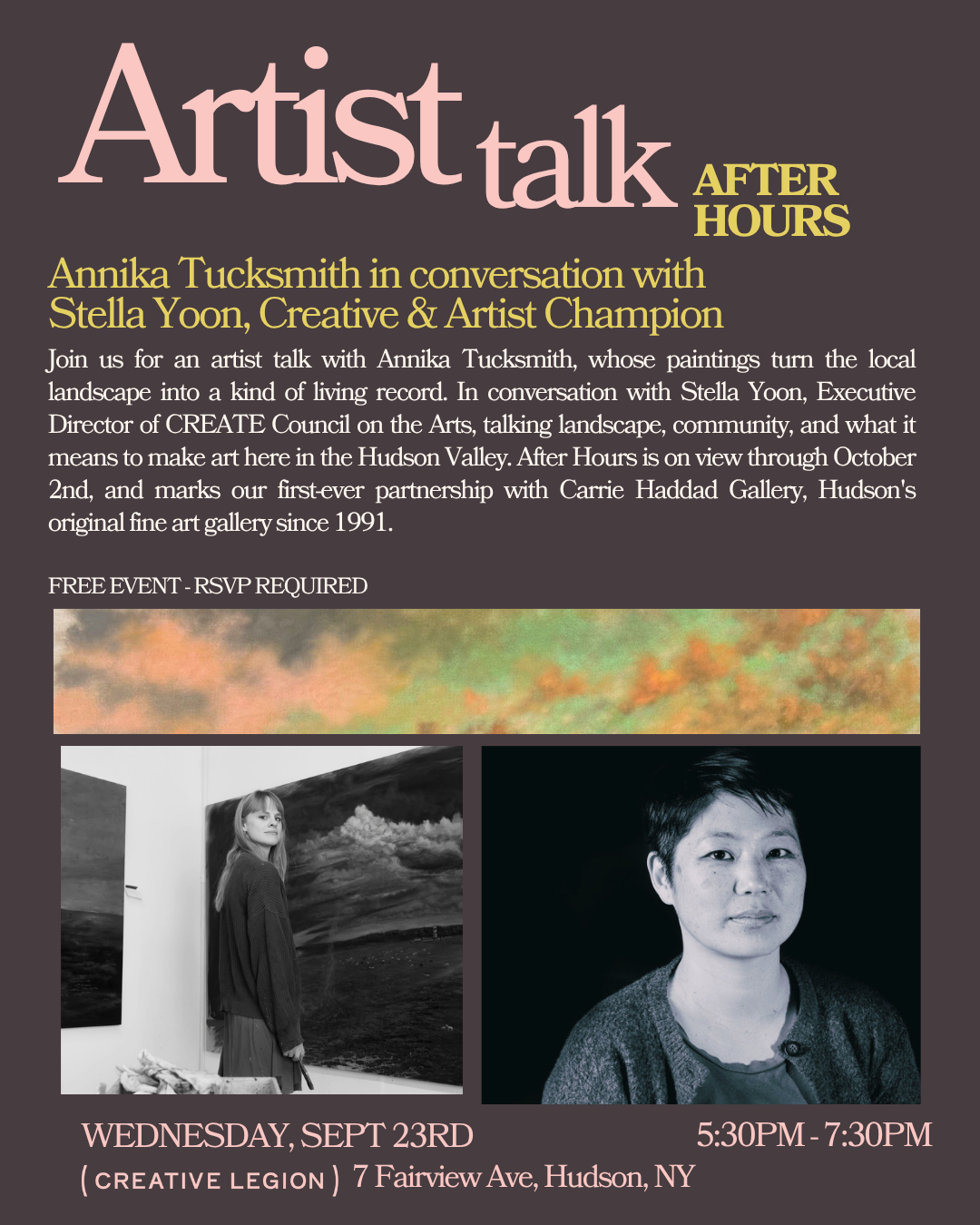 Artist Talk: Annika Tucksmith & Stella Yoon