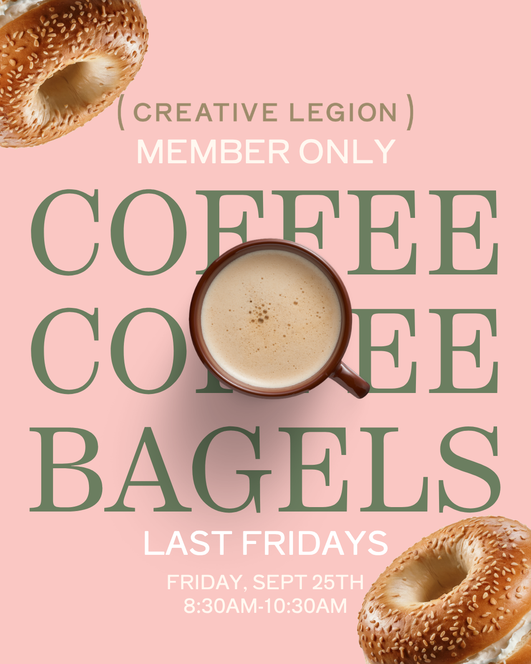 MEMBERS ONLY Coffee &amp; Bagels