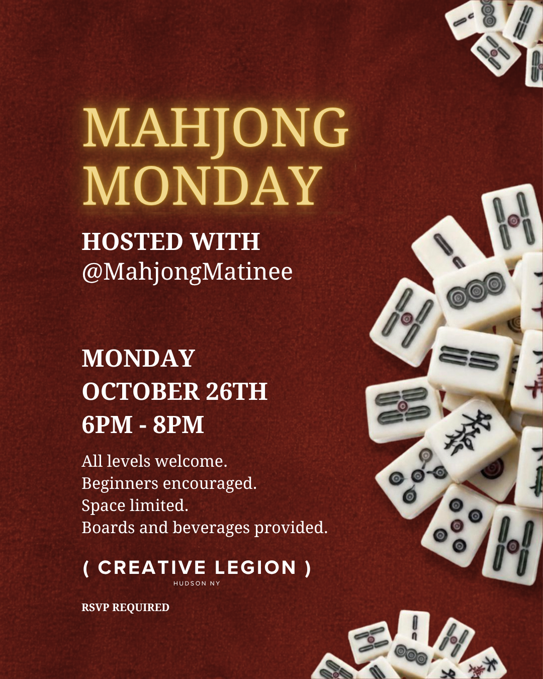Mahjong Monday at (Creative Legion)