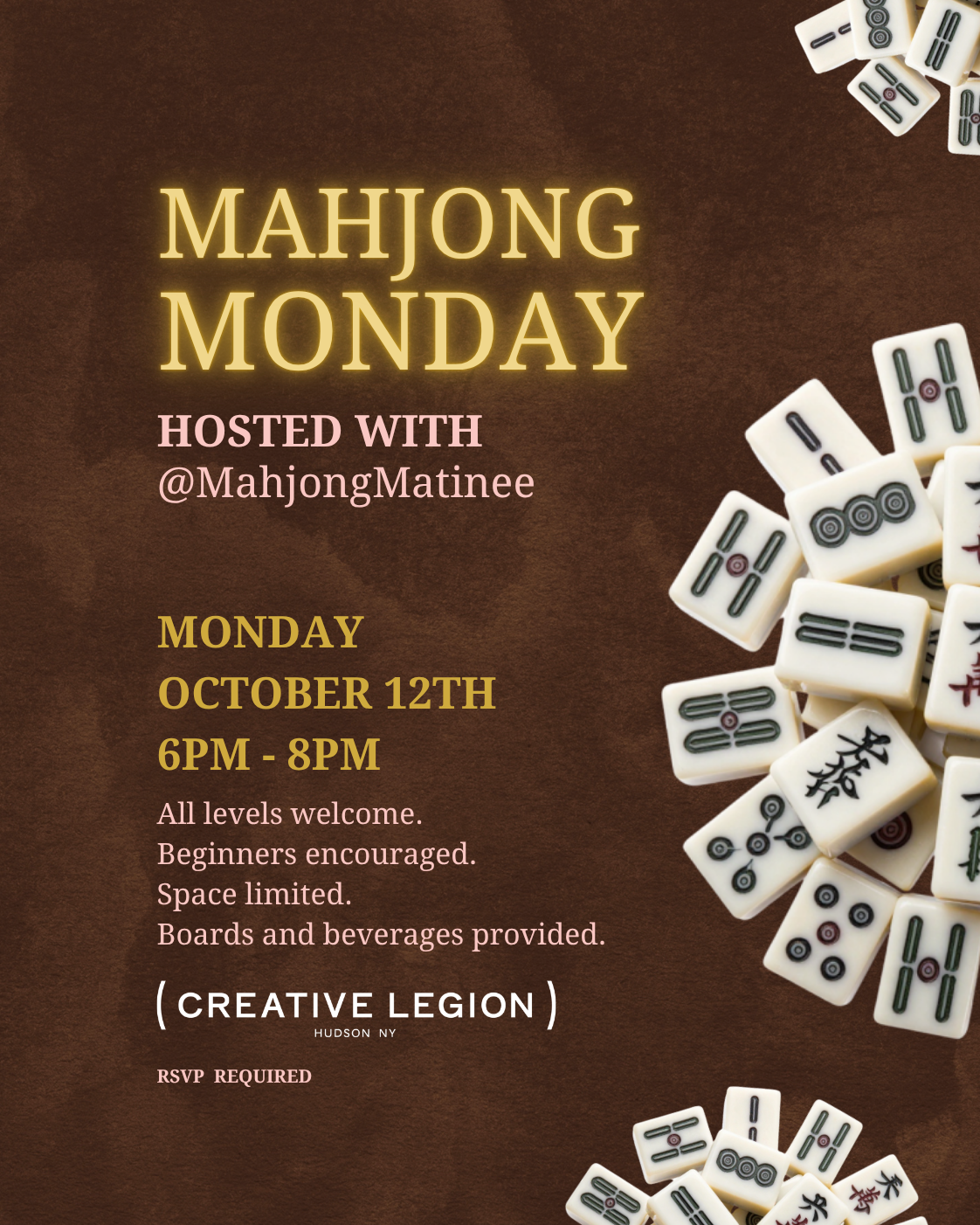 Mahjong Monday at (Creative Legion)