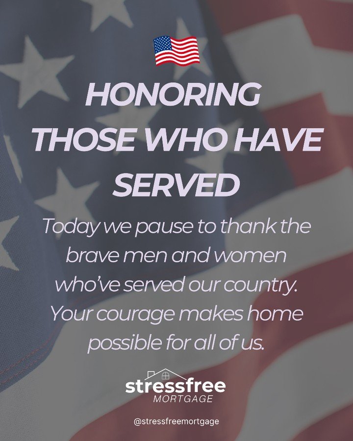 Serving those who&rsquo;ve served us. ❤️
At Stress Free Mortgage, we&rsquo;re honored to help veterans find a place to call home through the benefits they&rsquo;ve earned.
#VeteransDay #VALoans #StressFreeMortgage #HomeForHeroes #ThankYouVeterans