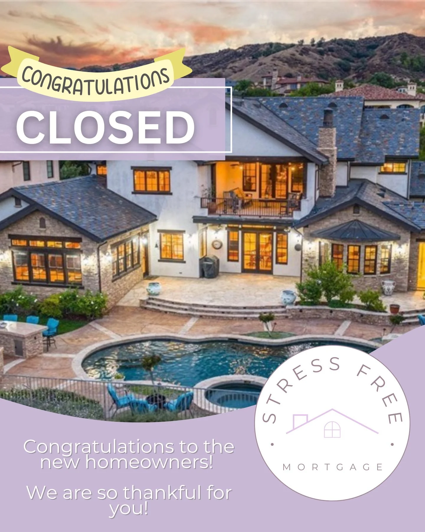 🏡 Congratulations to the new homeowners!
Thank you for trusting Stress Free Mortgage to be part of your journey.
Wishing you years of happy memories in your new home. 💜

Thinking about buying? Let's talk about your options. ✨🏠

#stressfreemortgage