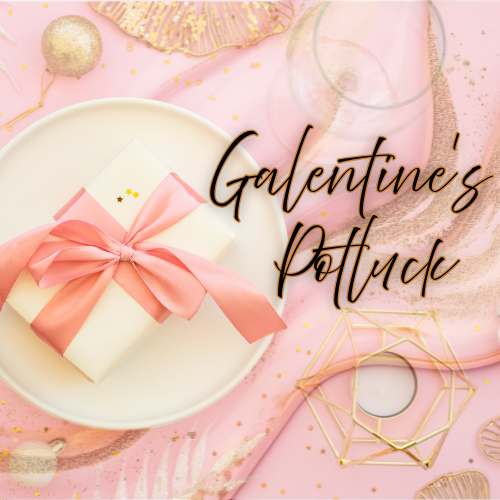 ivory pl.ate with gift wrapped box topped with pink ribbon bow on a pink and gold background