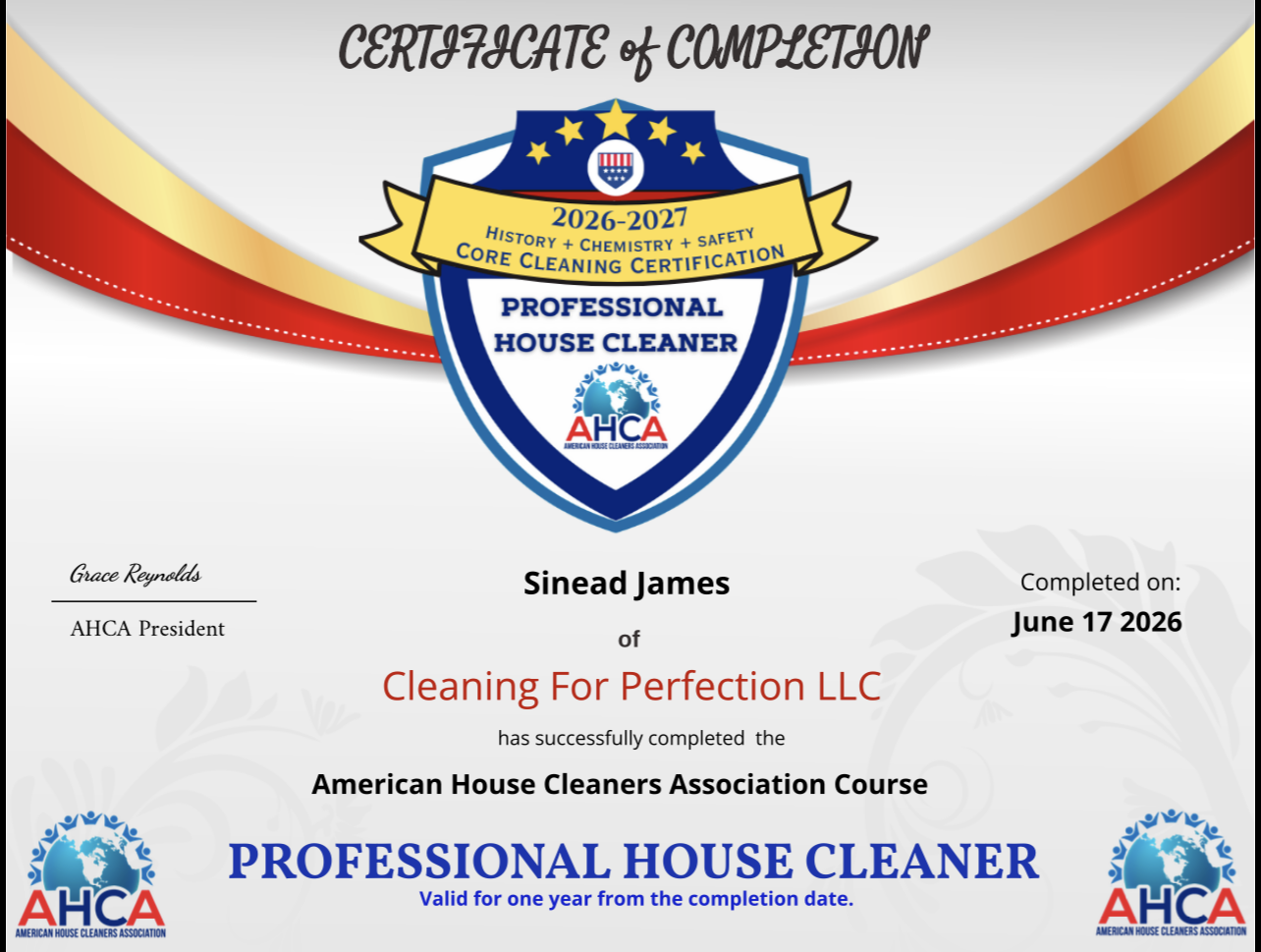 American House Cleaners Association Certificate.png