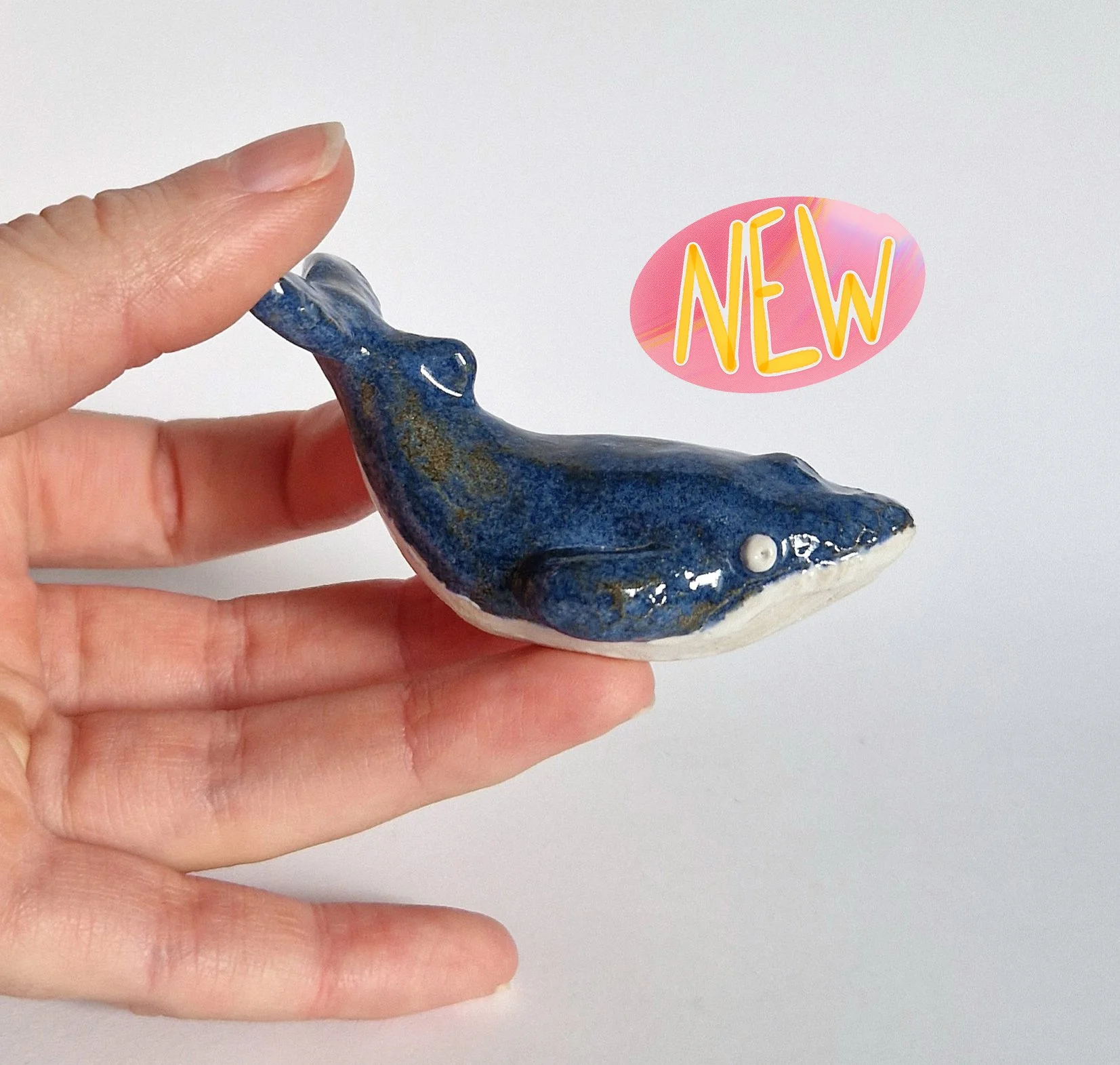 Small Stoneware Whale