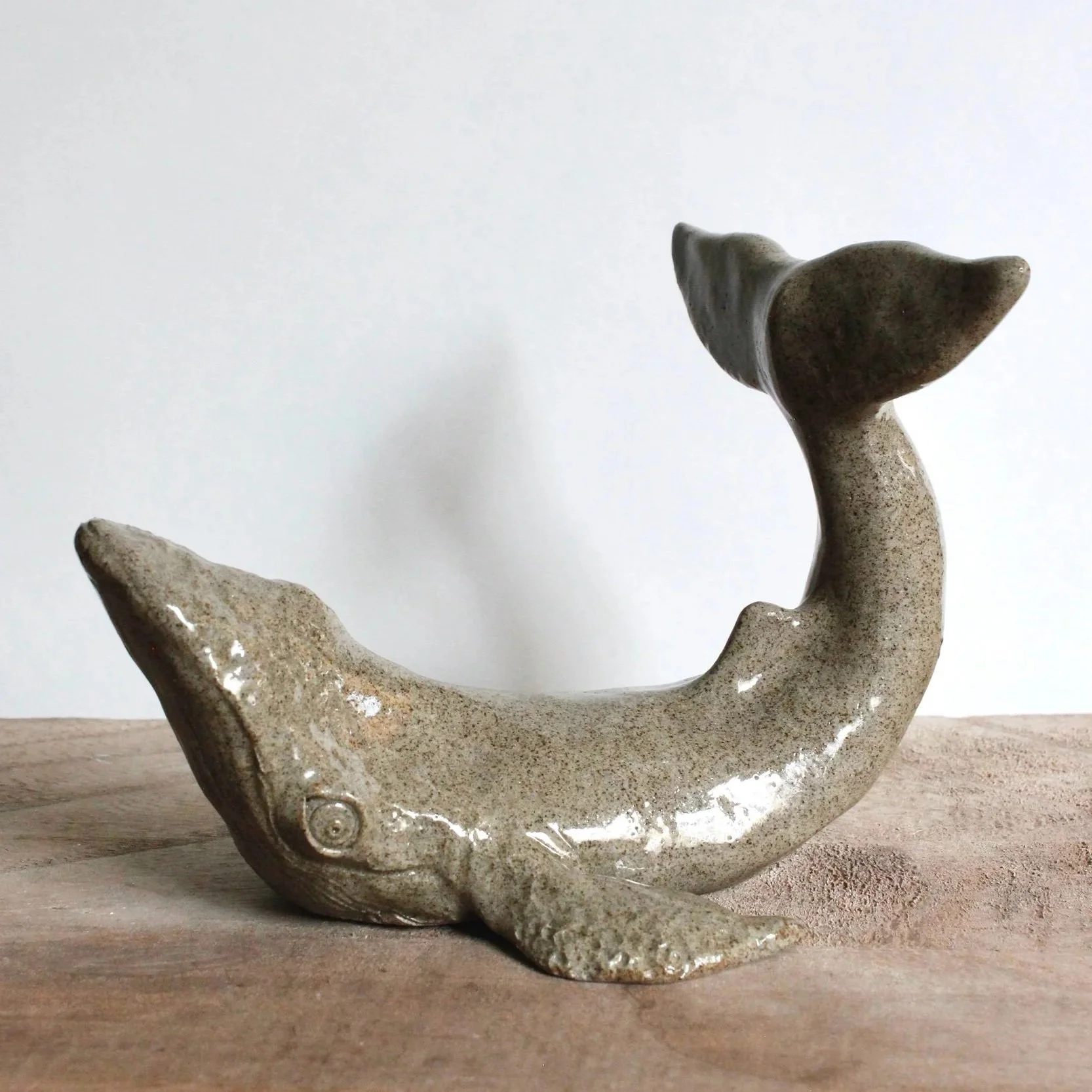 Stoneware sculpture (grey whale)