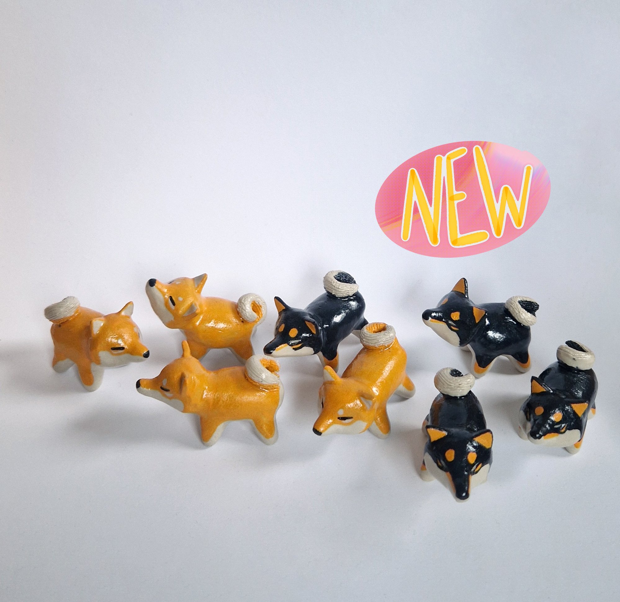 Small Stoneware Shiba Inu