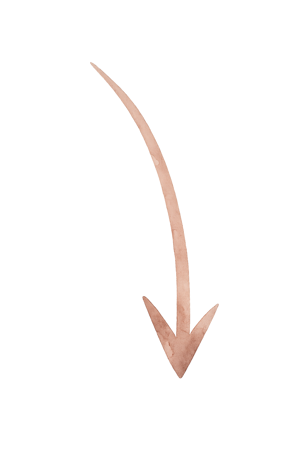 A large brown arrow pointing downward.