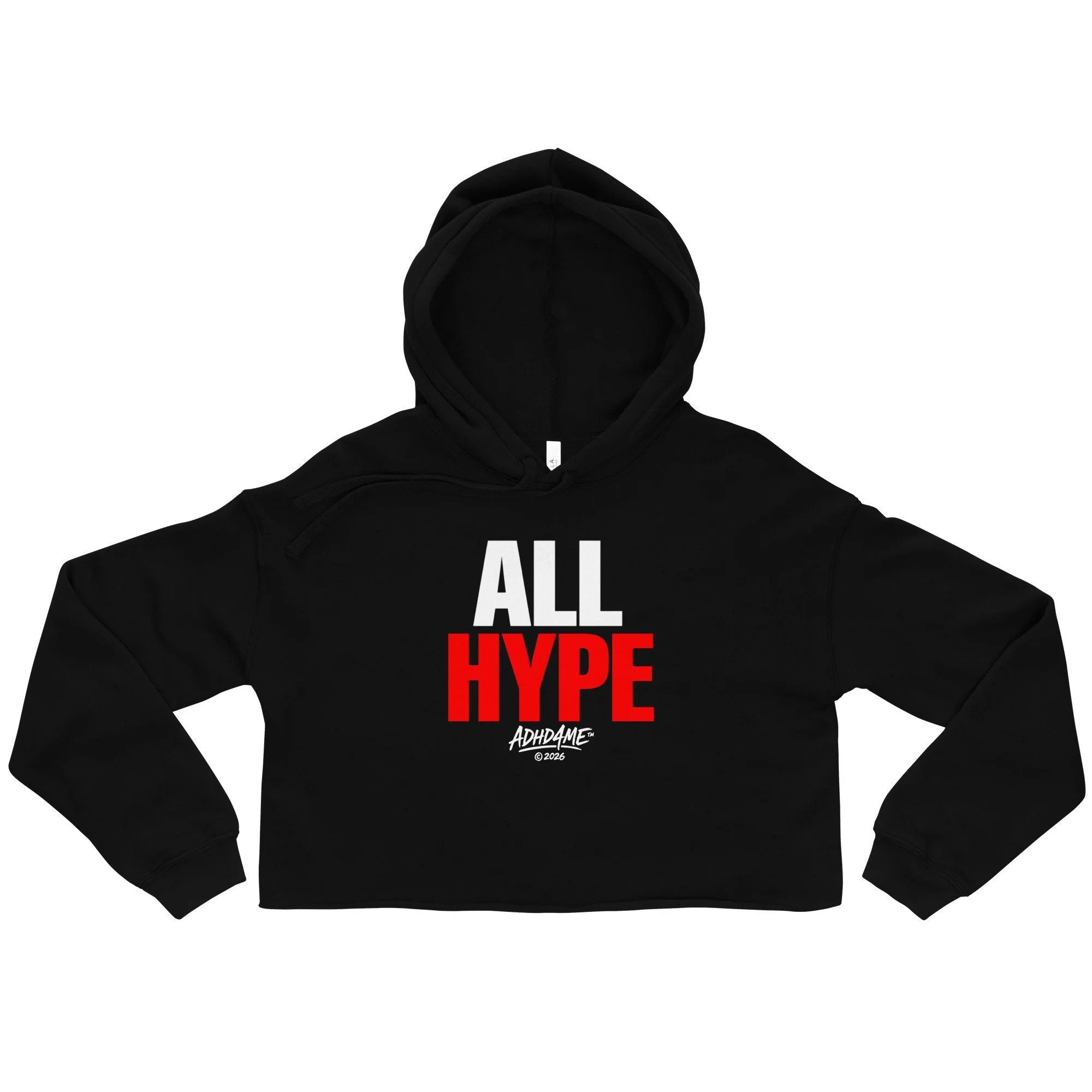 "ALL HYPE" Crop Hoodie