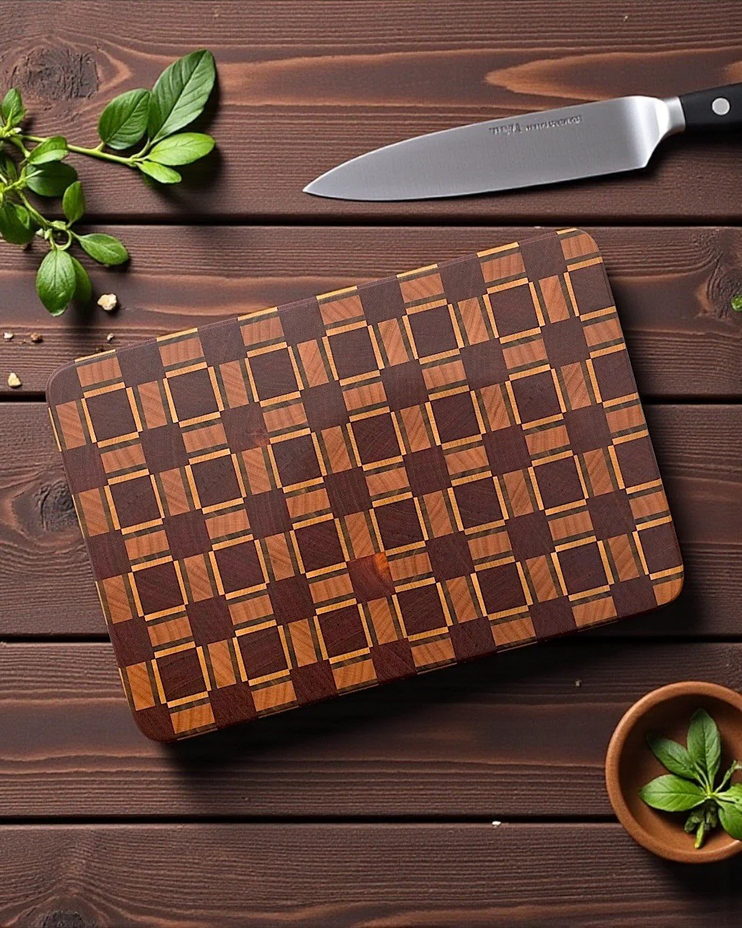 End Grain Board-Checkerboard Pattern