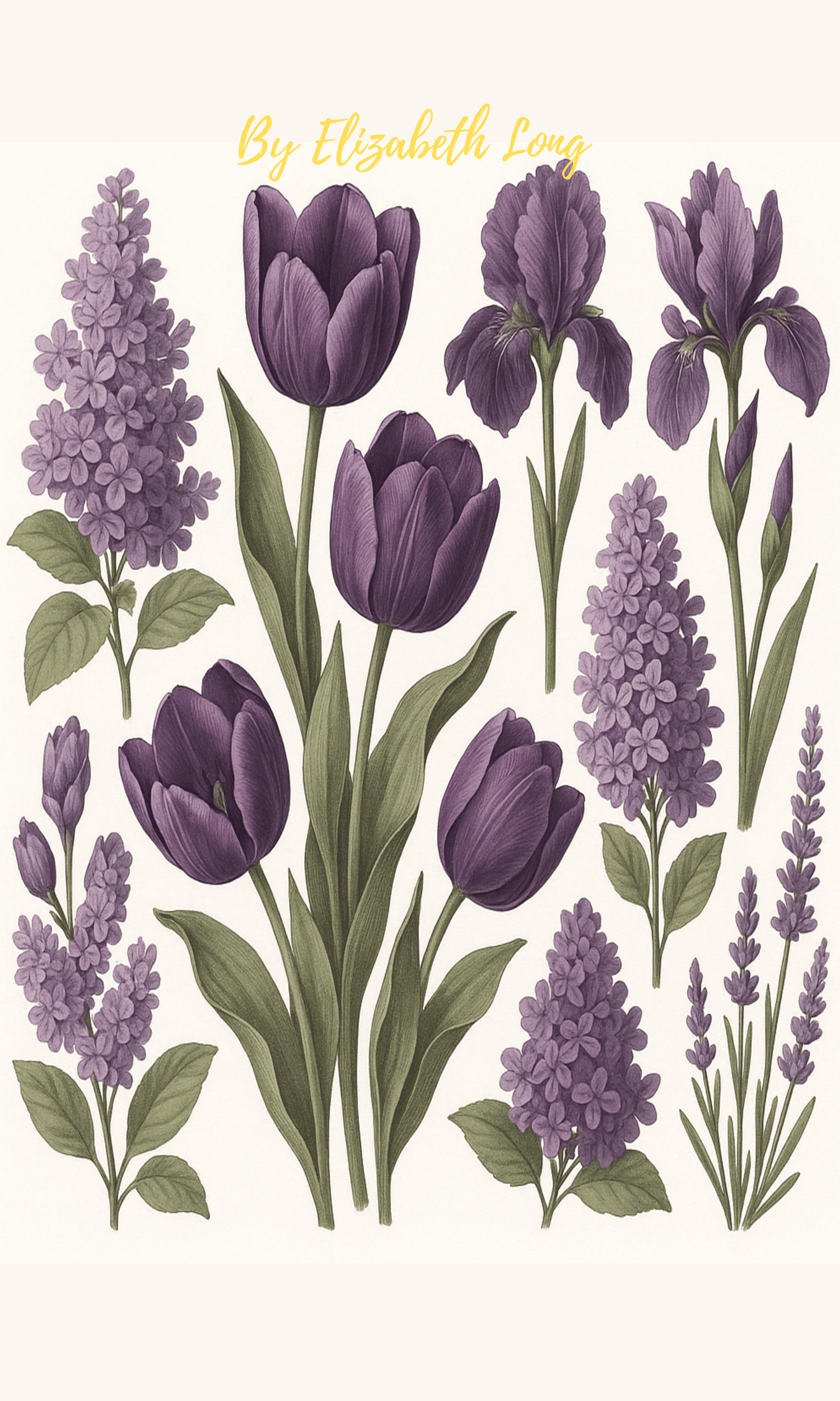 Spring Flowers Fussy Cut, Floral Printable Stickers, Digital Collage Paper