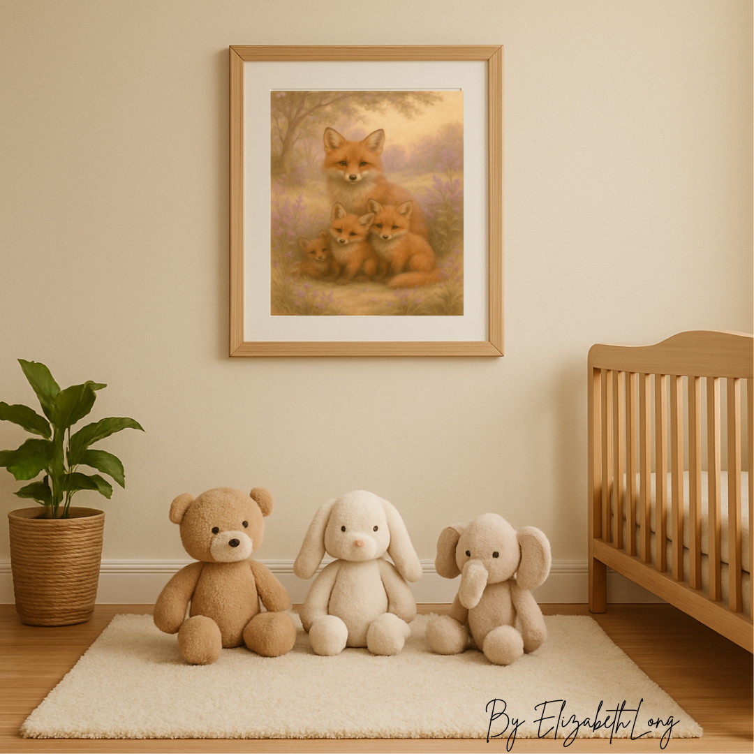 Baby Animal Nursery Printable Art, Woodland Animal Prints 8 x 10