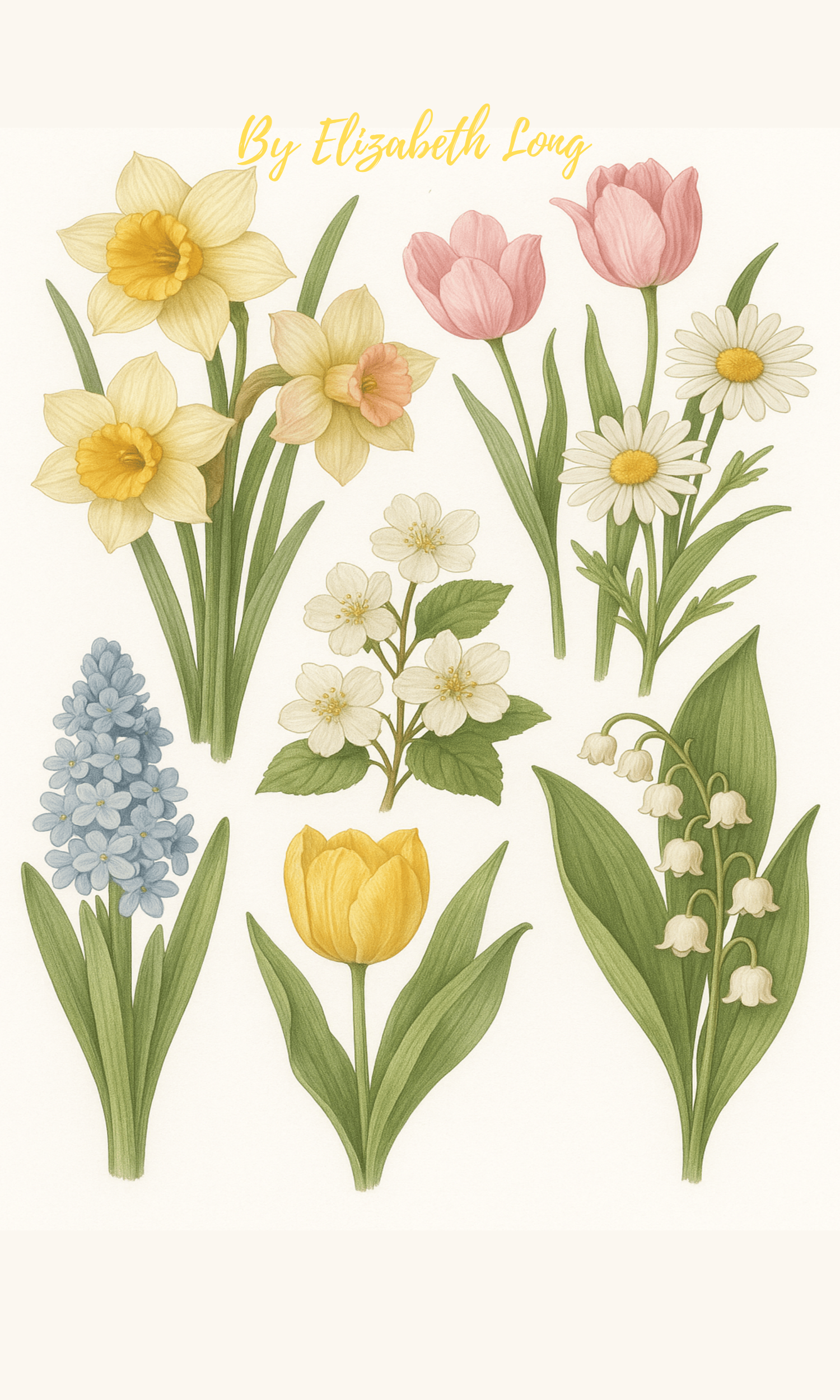 Spring Flower Fussy Cuts, Spring Stickers, Journaling Supplies