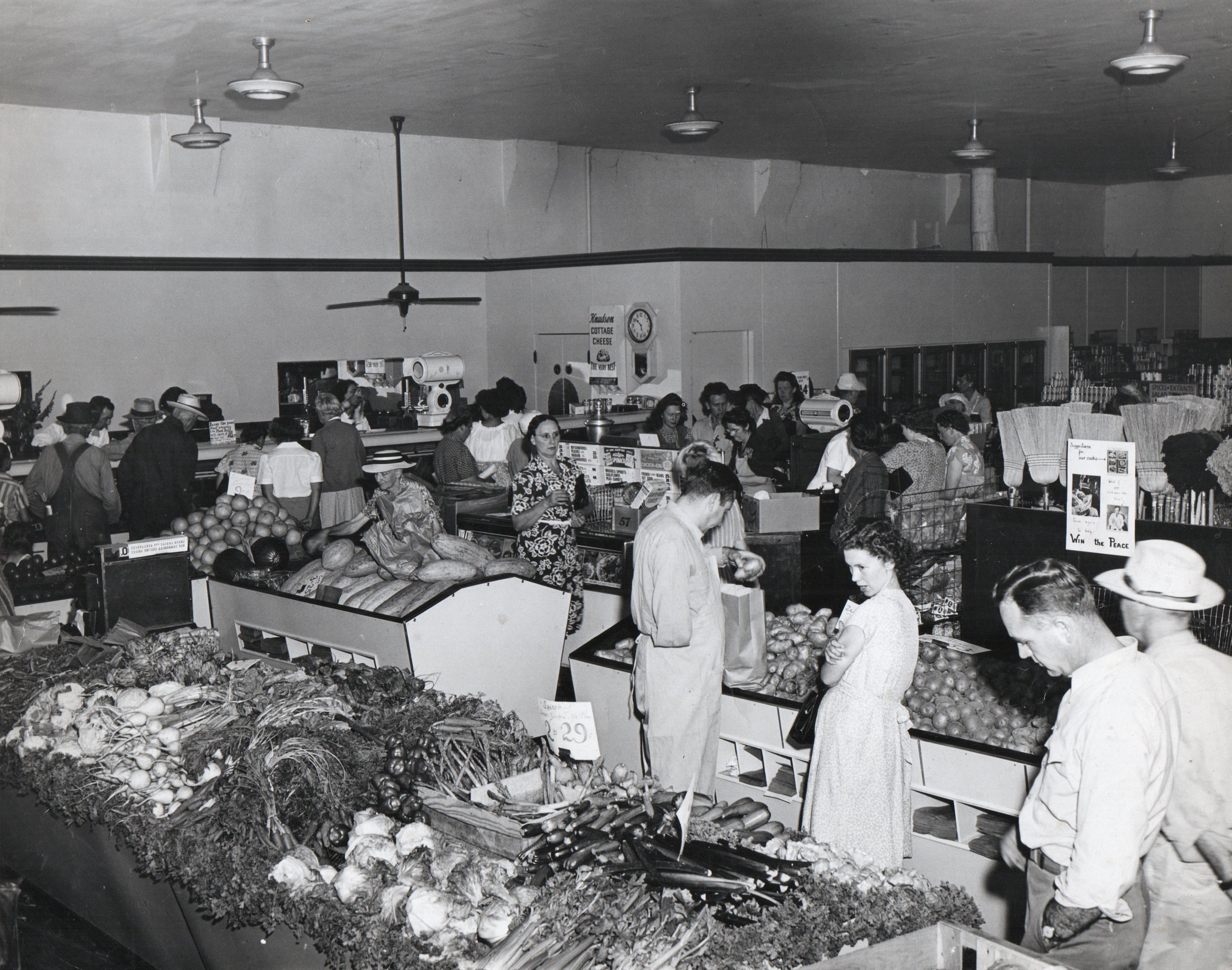 Bentley's Market, where Corinne's father later worked for forty years.