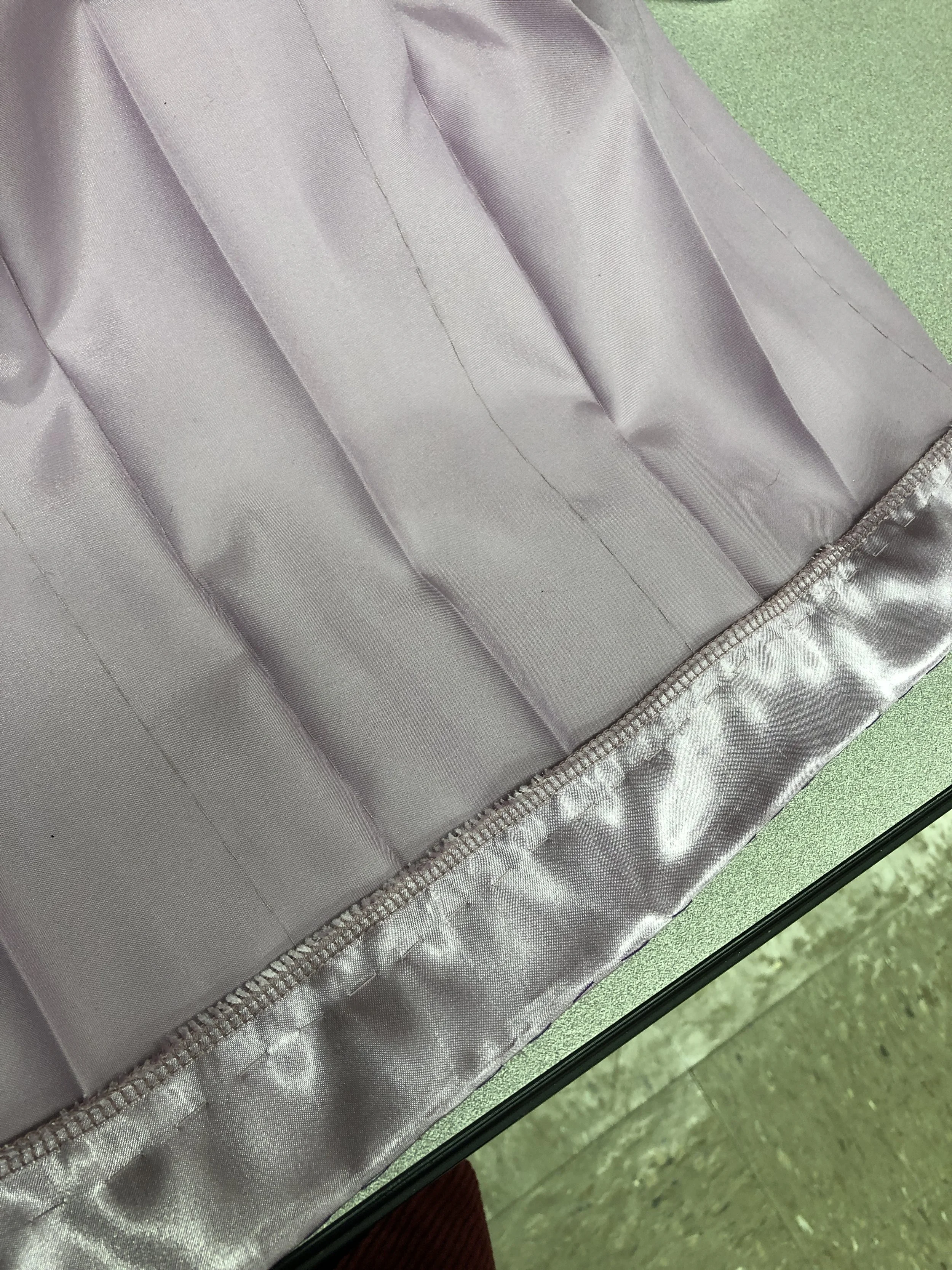 Skirt hem closeup