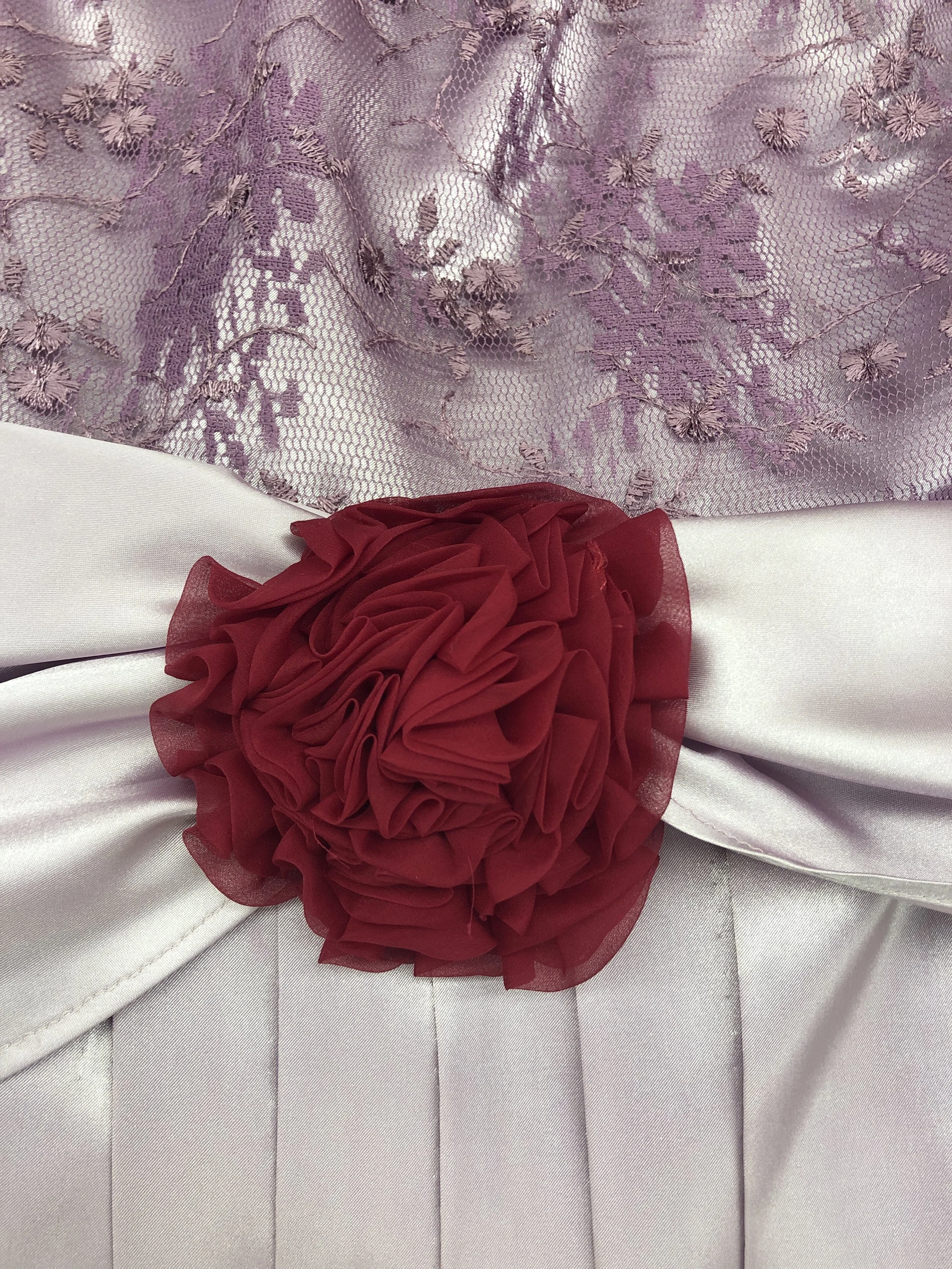 Fabric flower attached