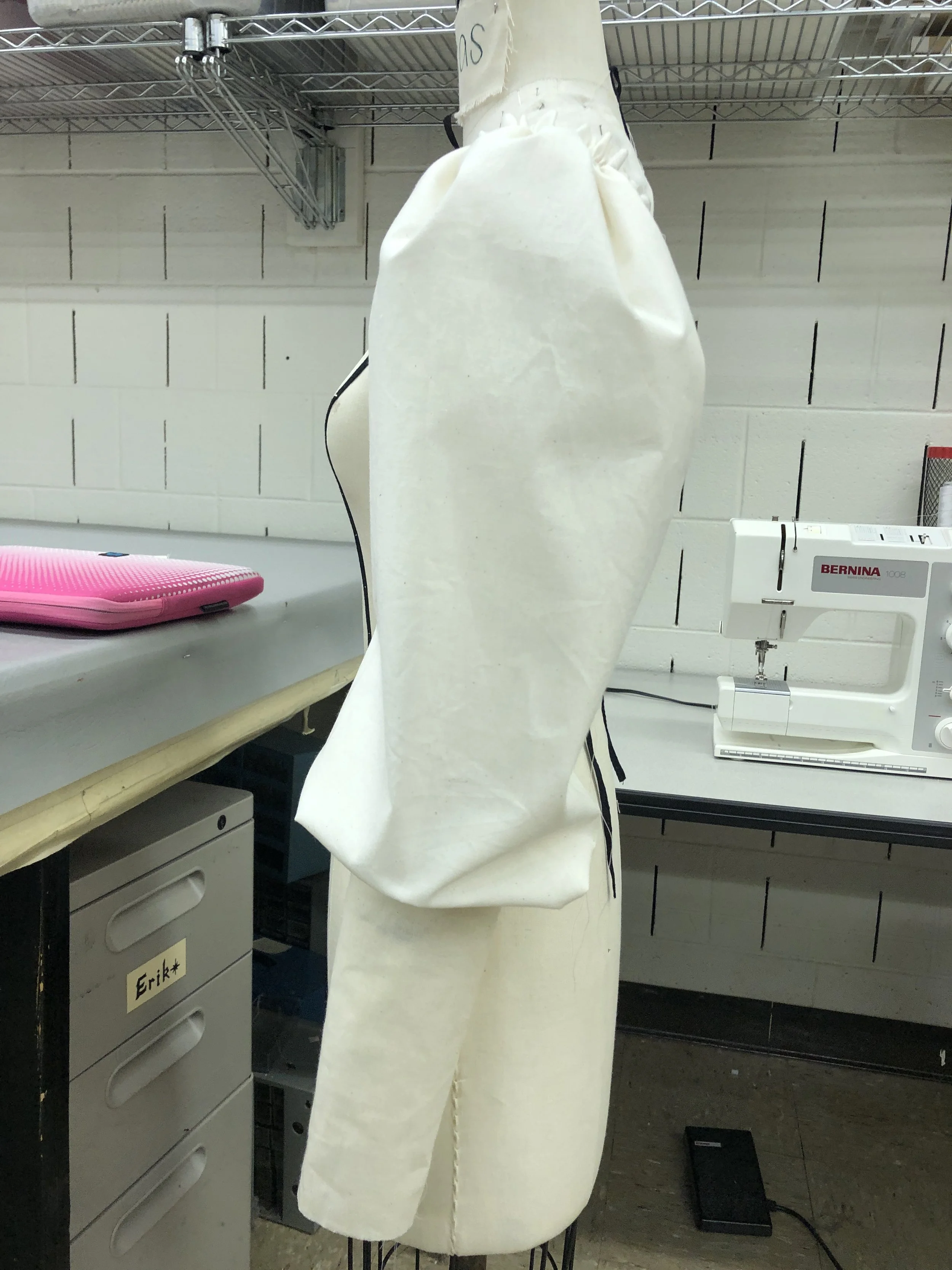 Faux chemise sleeve attached onto base sleeve