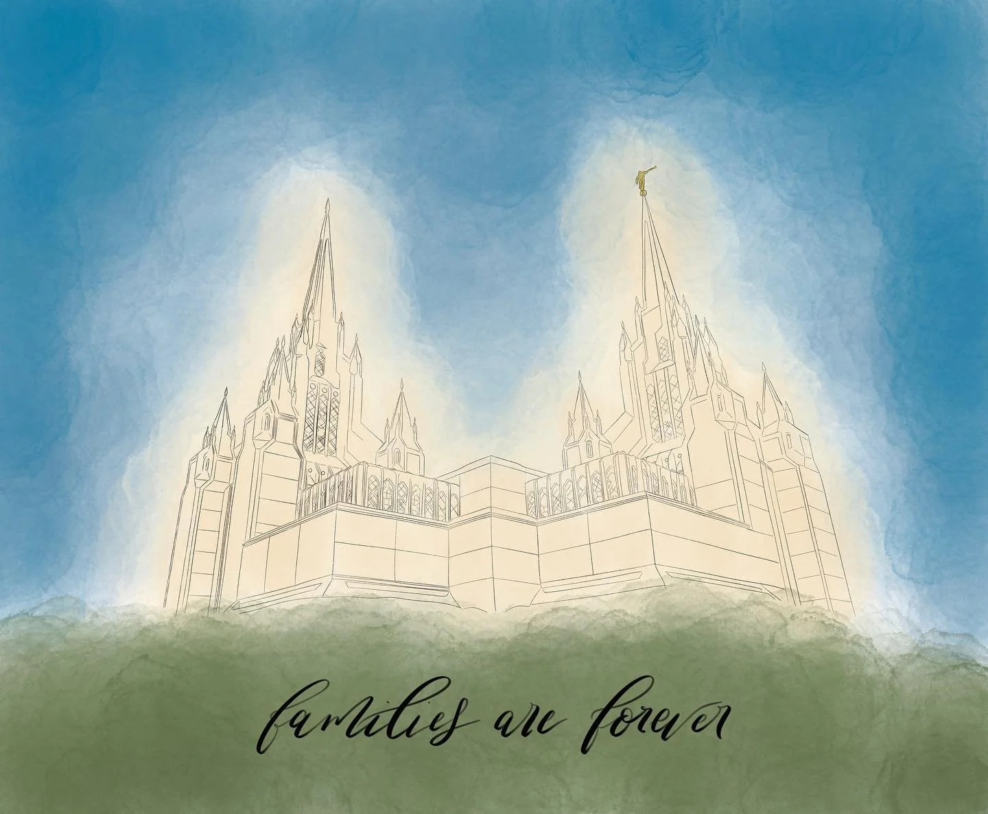 In high school I took my first (and only) art class where I learned to paint with acrylics. For my big project, I decided to paint the San Diego temple. I gave it my best effort and really poured my heart into it. I was going through one of the bigge