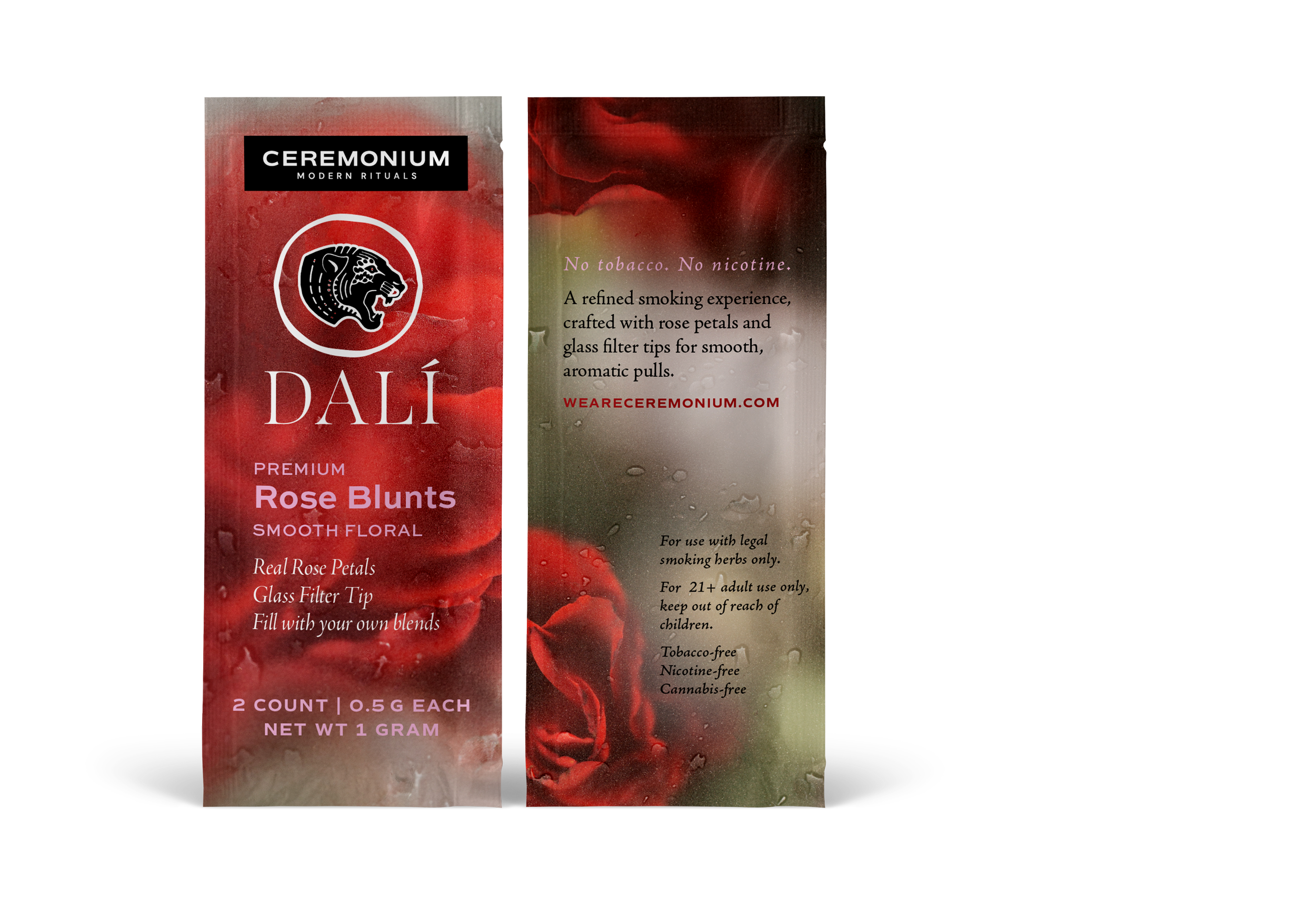 Rose Blunts with Glass Tip