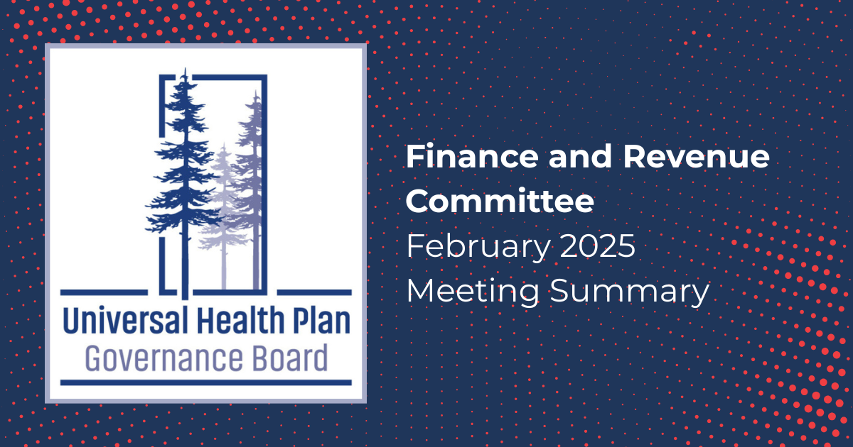 UHPGB Finance and Revenue committee: April 2025 update