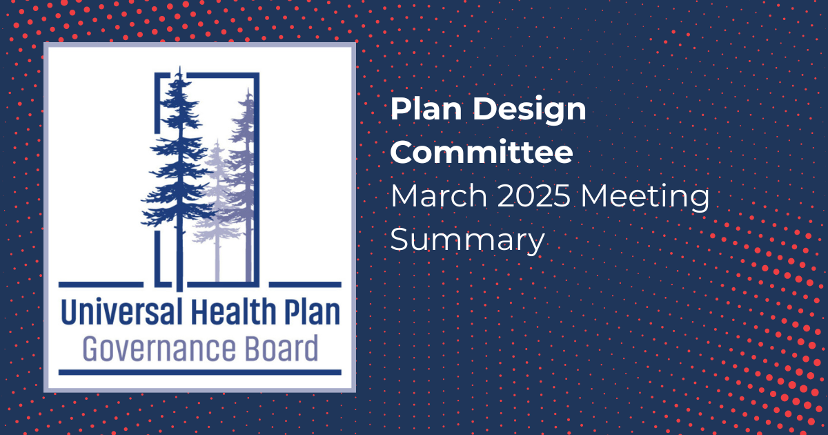 UHPGB Plan Design Committee: March 2025