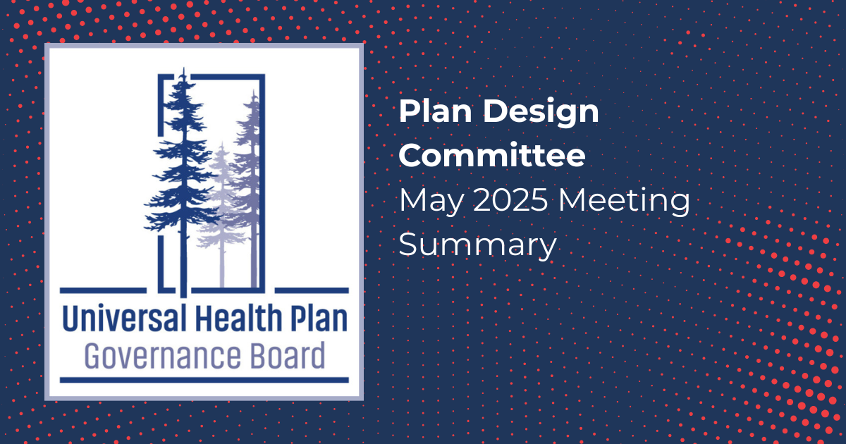 UHPGB Plan Design committee: May update