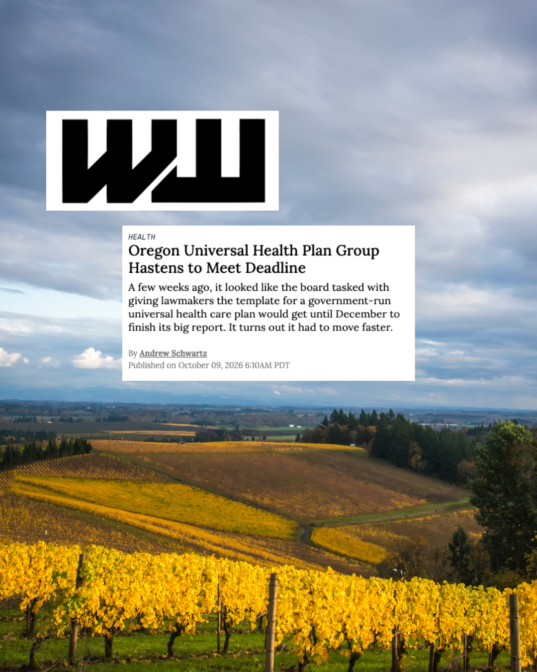 Oregon Universal Health Plan Group Hastens to Meet Deadline - Willamette week.
