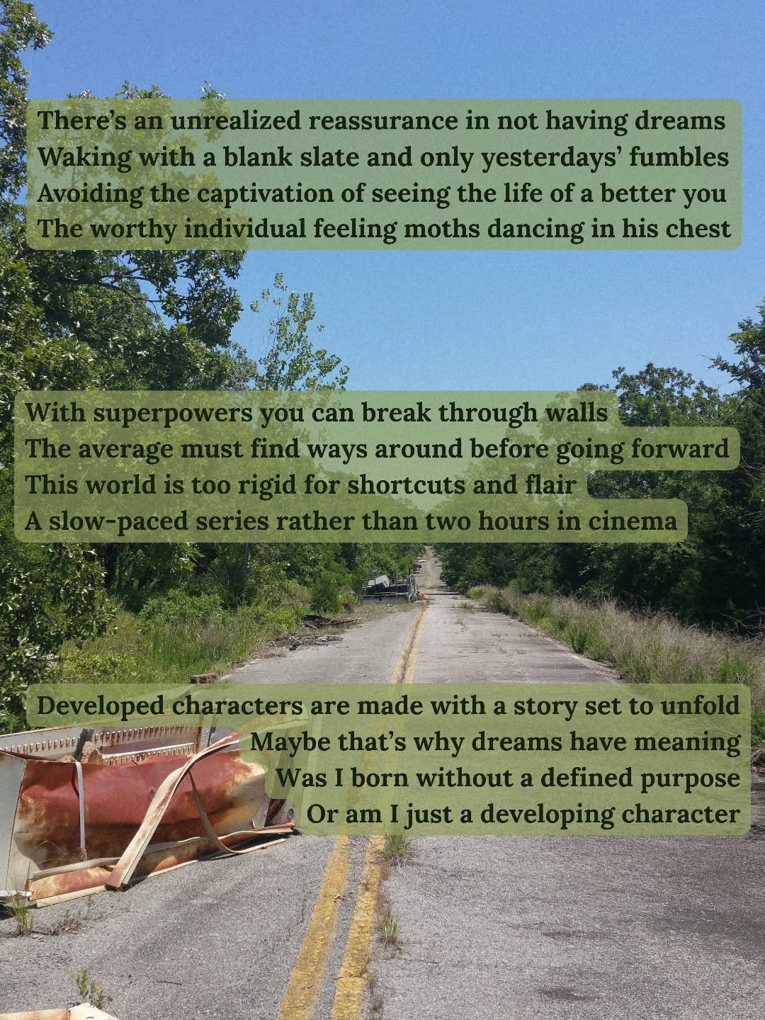 Reasoning

10 days til the Kindle release!!! 😄
Link in my bio, thank you to everyone! Lmk what you wanna look at next. 

#HowSweet #Poetry #Poetrygram #IGWriters #PoetryLovers #MentalHealthPoetry #Reasoning #FromtheBook #OriginalPoetry