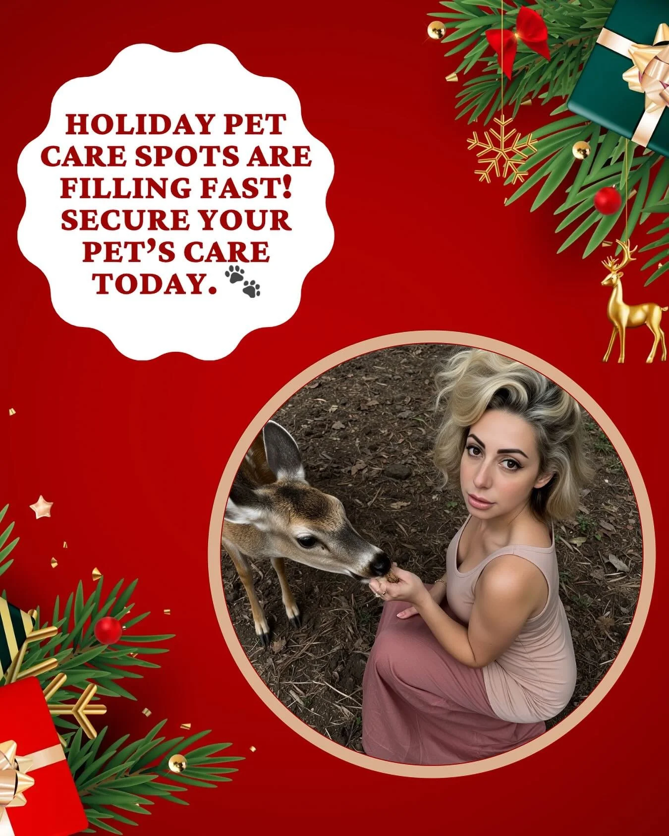 Santa&rsquo;s coming&hellip; and so are the holiday bookings! 🎅🏼🐾
Don&rsquo;t miss out on your pet&rsquo;s favorite sitter (with vet tech experience!) &mdash; secure your dates now. 💌 #petsitter #travelingvettech
