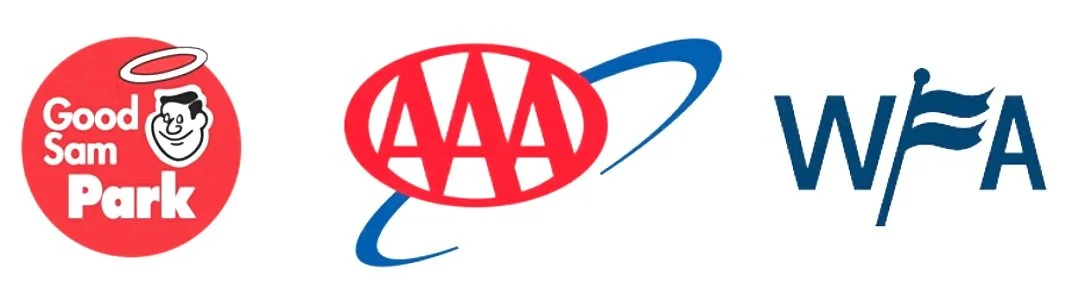 Logos of Good Sam Park, AAA, and WFA
