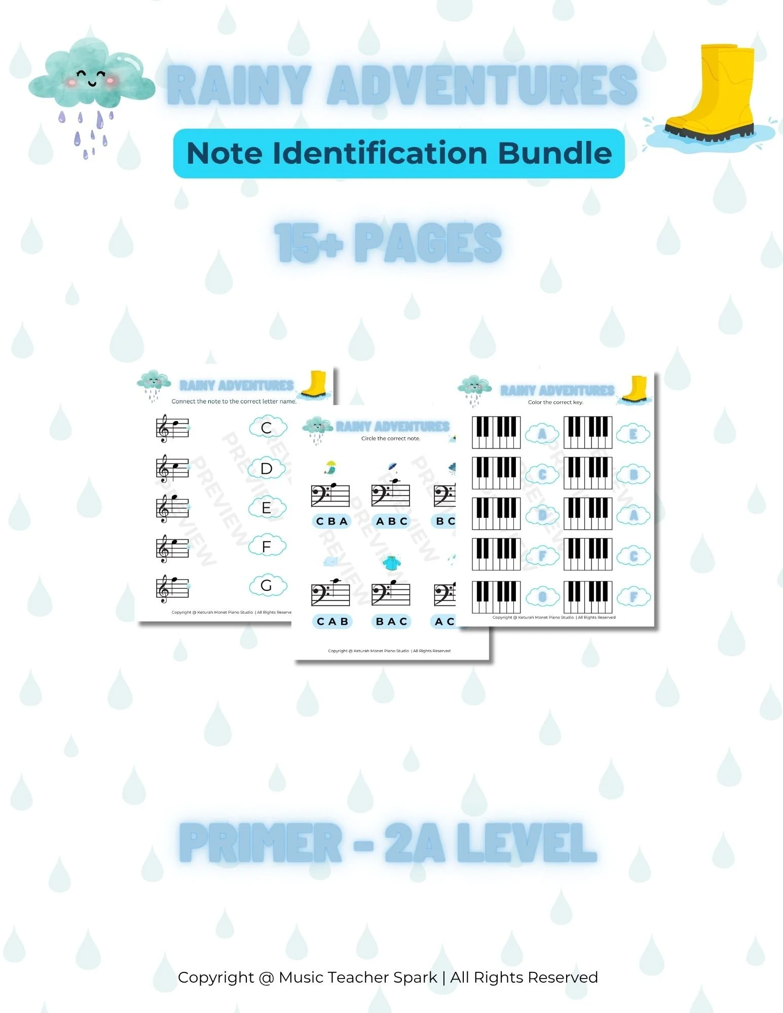 Rainy Adventures | Note Identification Bundle