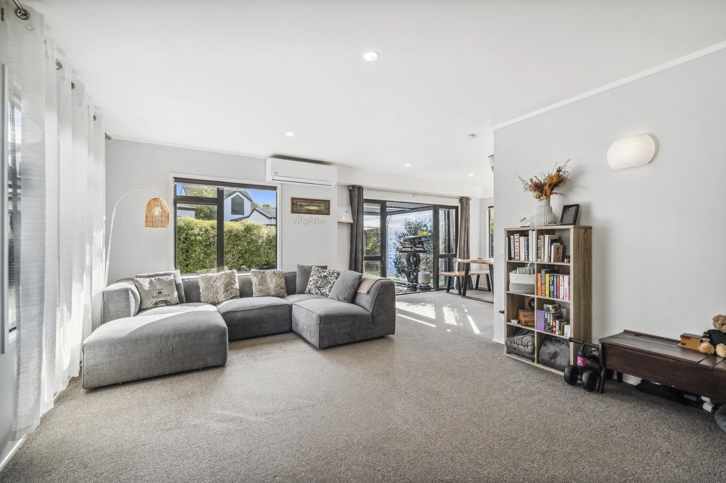 Open plan living areas