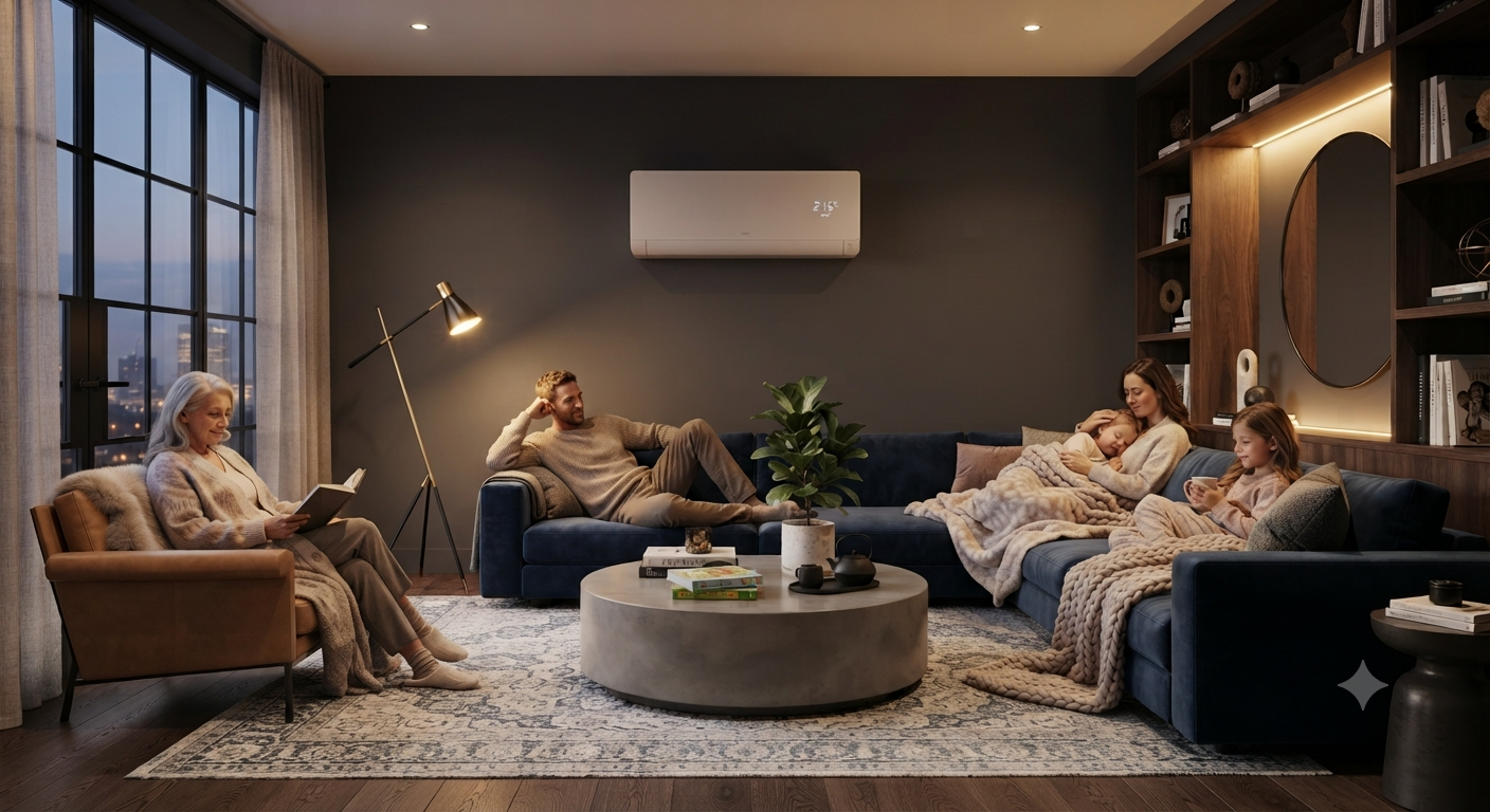 heat pump giving warmth