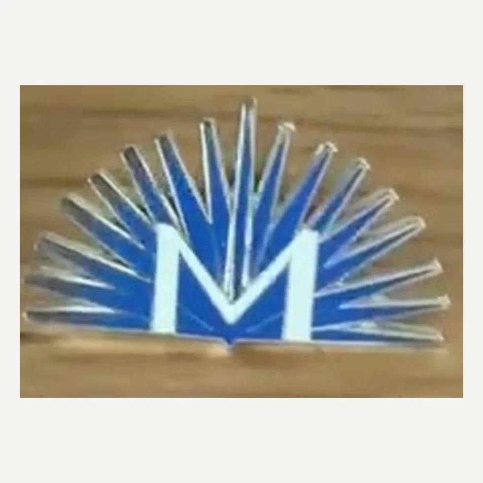 Lapel Pin – M Monogram (Mandala)