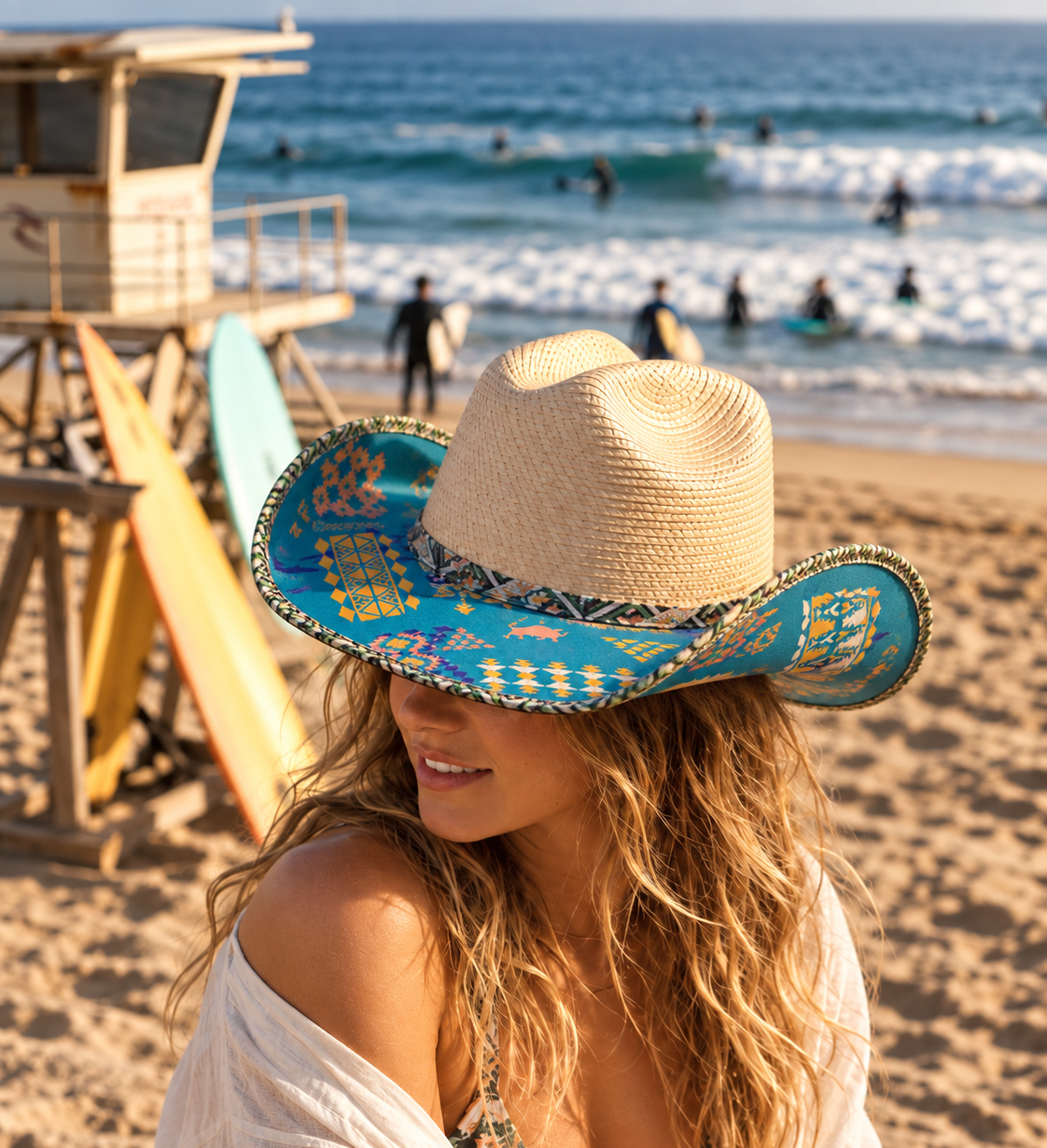Retrato playero con sombrero gaucho turquesa (1).png