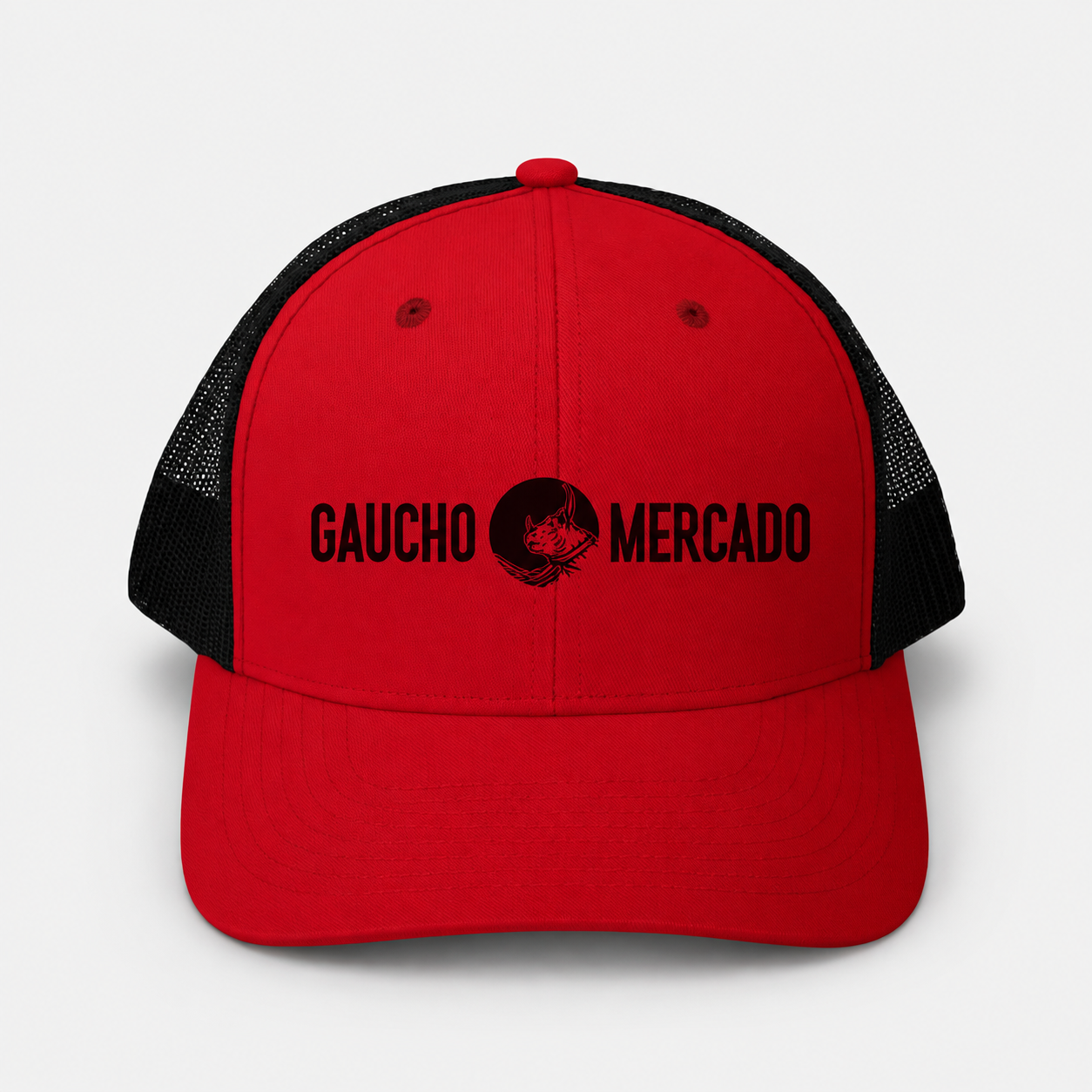 Gorra Gaucho Mercado Roja y Negra.png