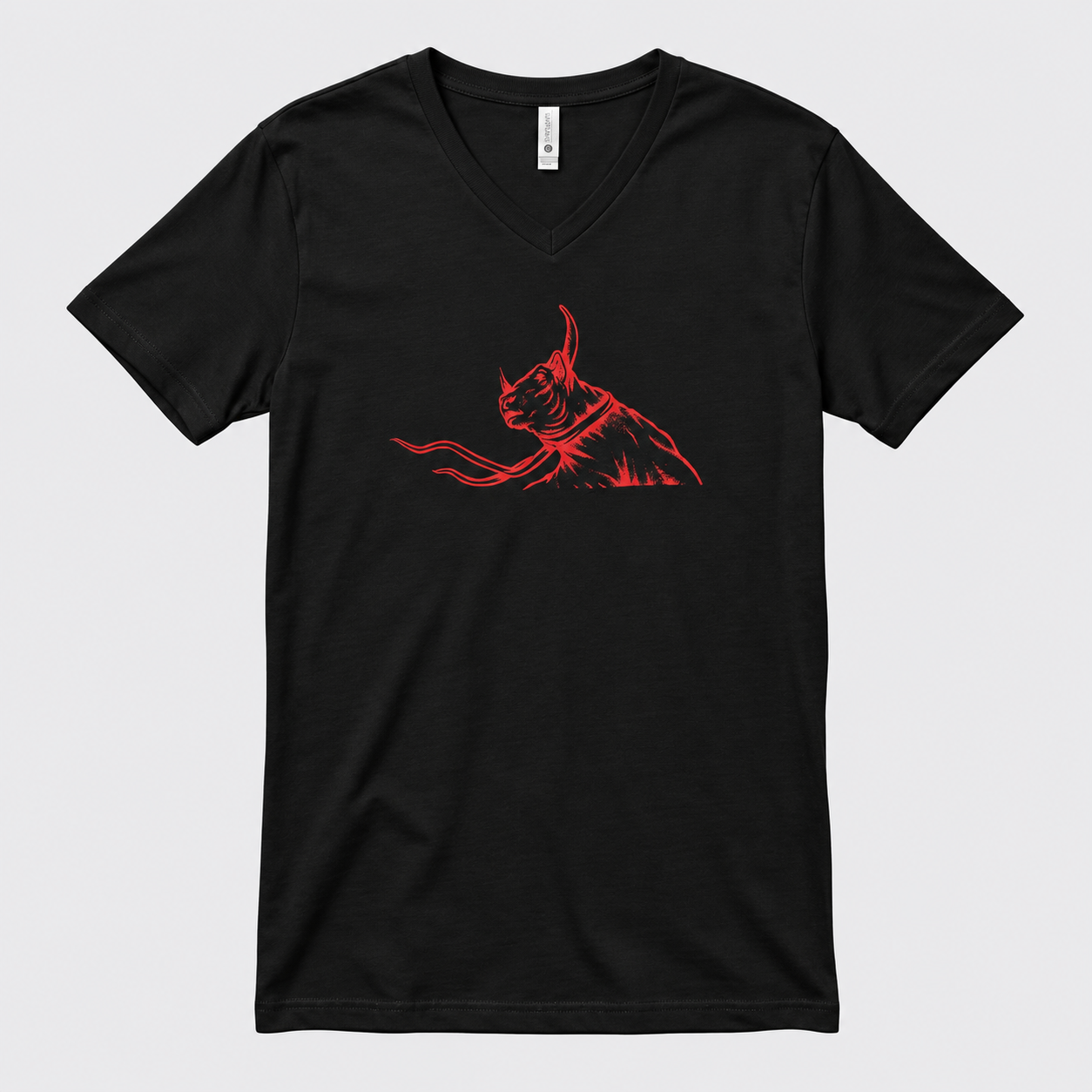 Camiseta negra con toro rojo.png