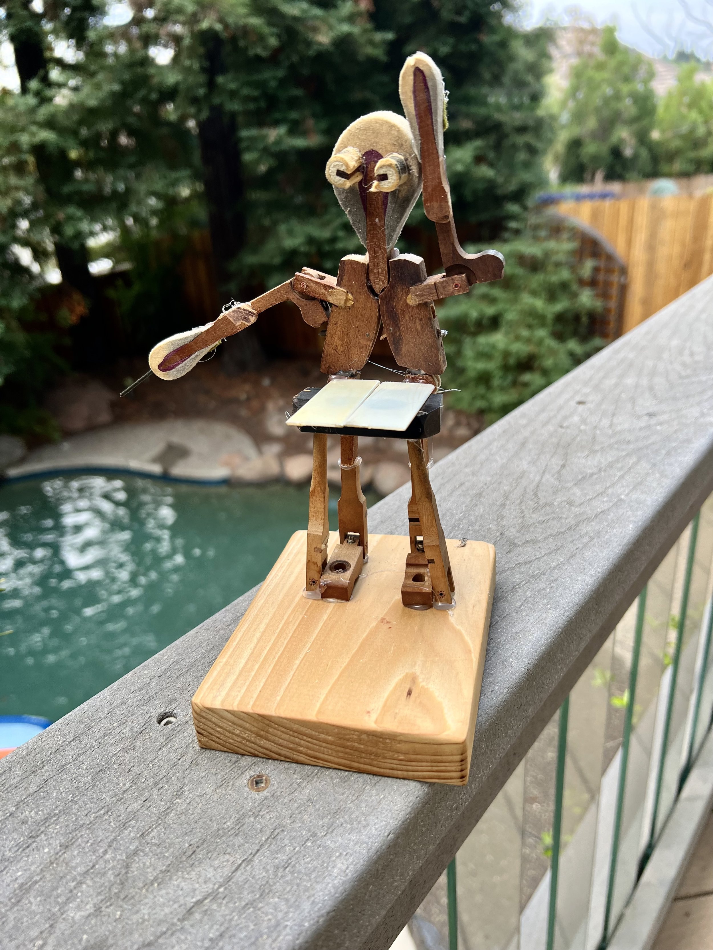 As a musician, I couldn't forget to include a conductor made of hammers and action parts.