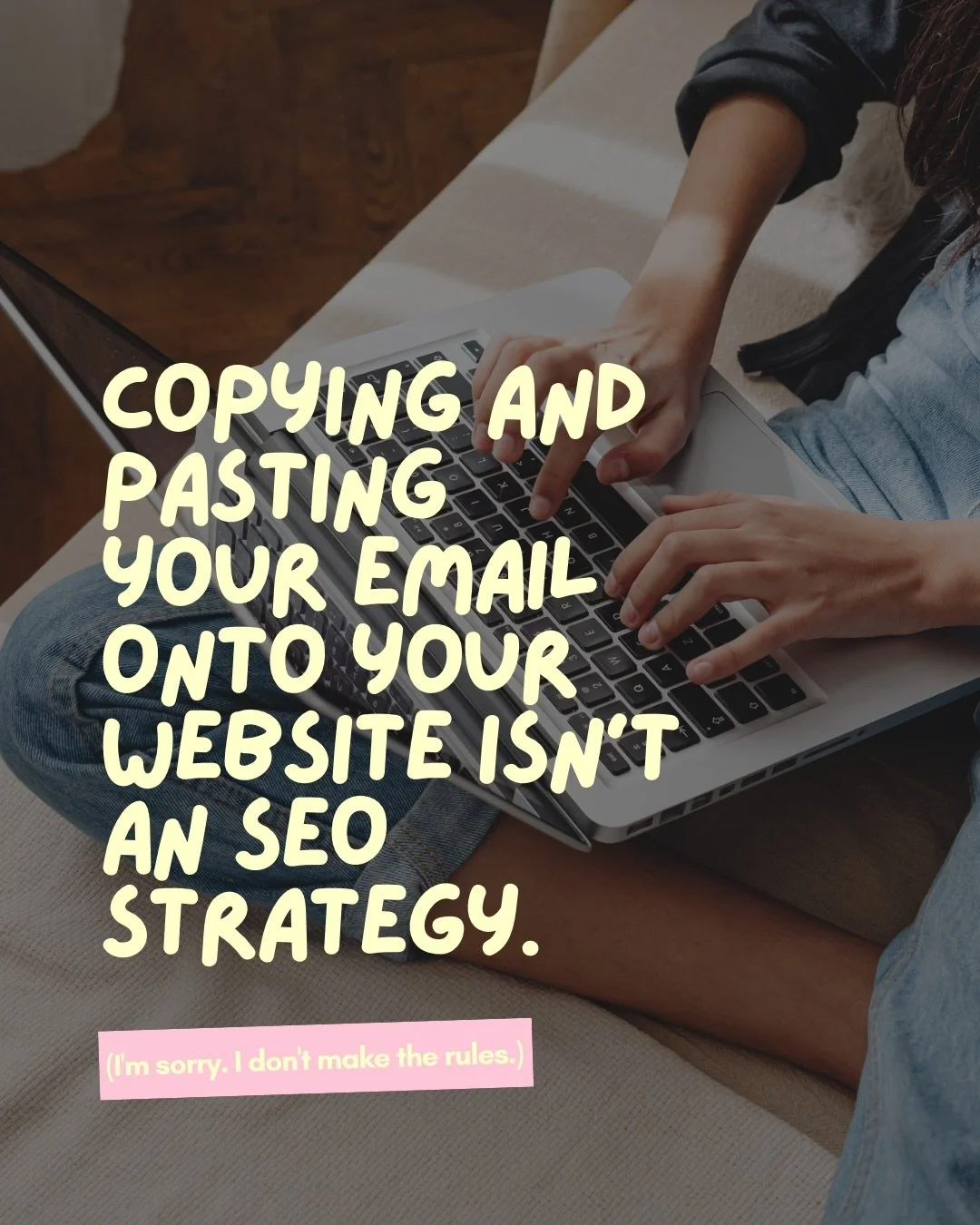 A client recently asked if I could put the emails I write for her business onto her website.

And sure, I *could* have said, &ldquo;Yip, no problem!&rdquo; and copied, pasted and called it a day.

But honesty and transparency are kind of my thing. 😉
