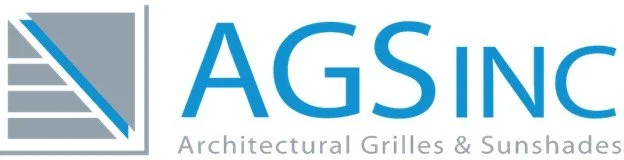 Logo of AGS Inc with the text 'Architectural Grilles & Sunshades' underneath.
