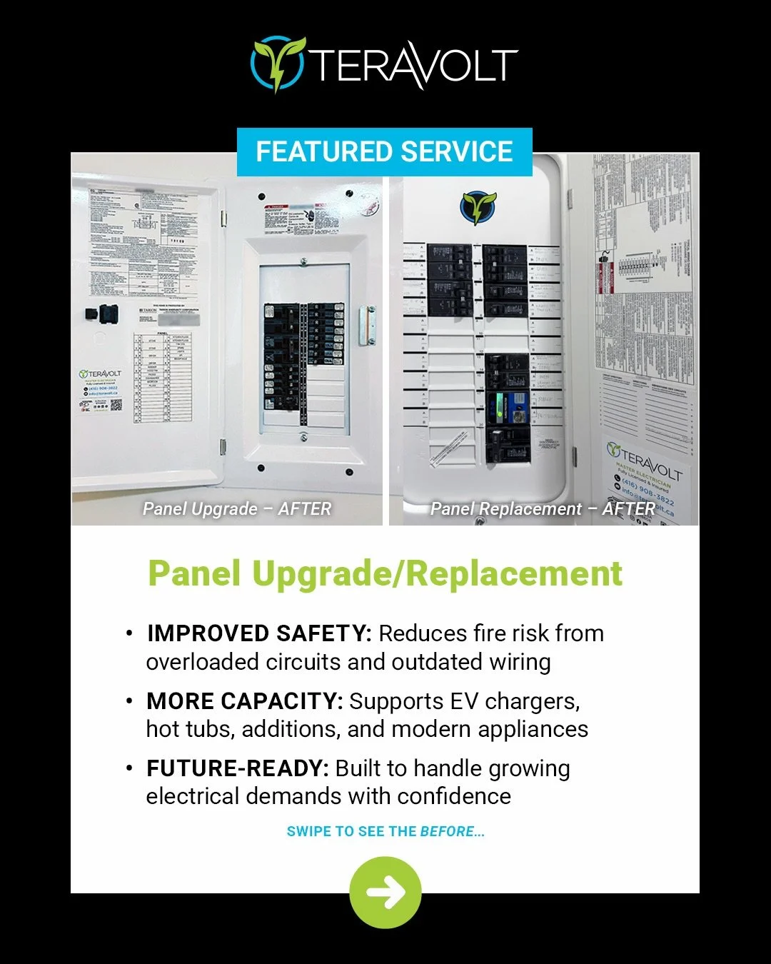 Electrical panels are the backbone of your home&rsquo;s power system.

If yours is outdated, undersized, or overloaded, it can limit renovations, EV chargers, and future upgrades. In some cases it can also create safety risks.

A modern panel upgrade
