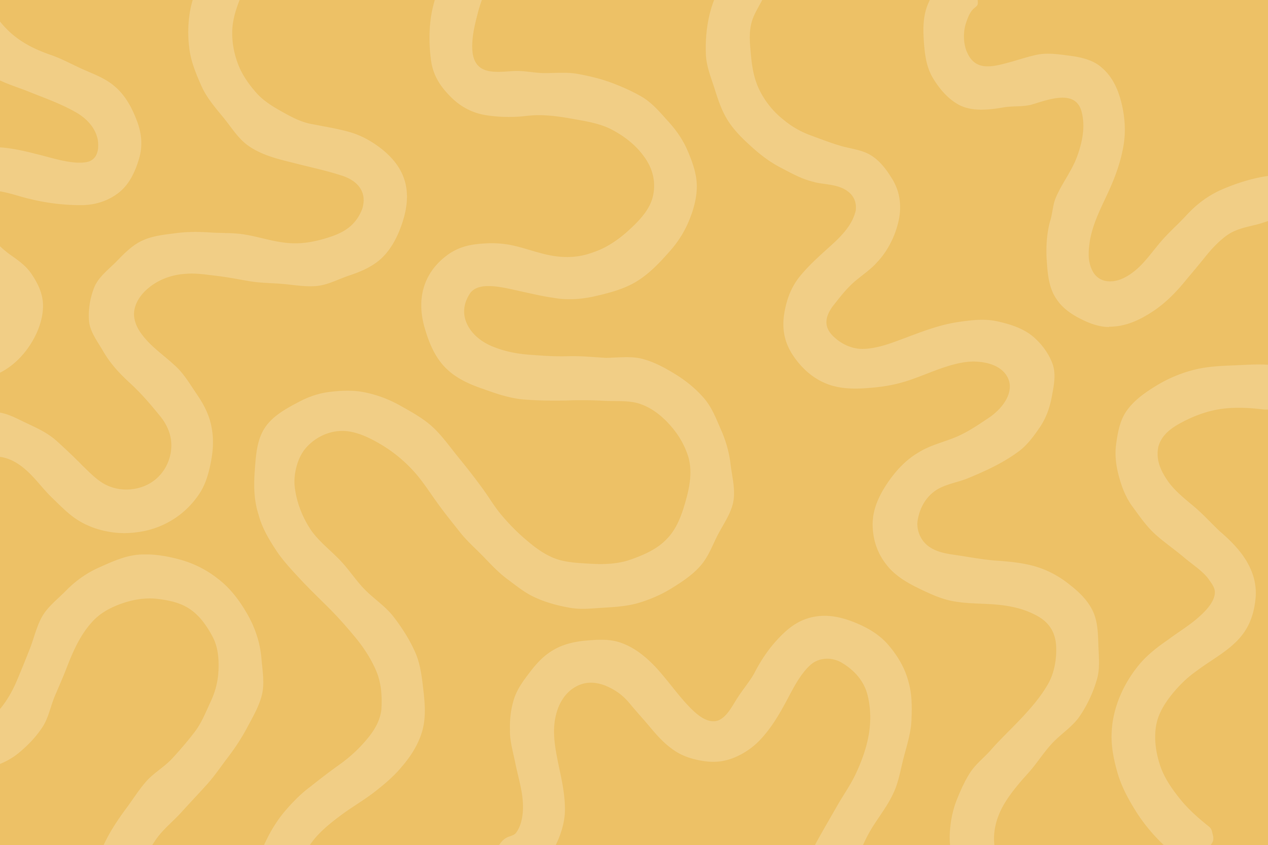Abstract pattern with yellow and light beige wavy lines.