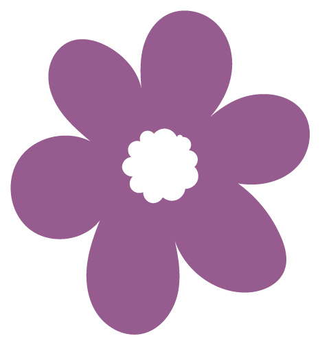 Purple flower with six petals and a white center.