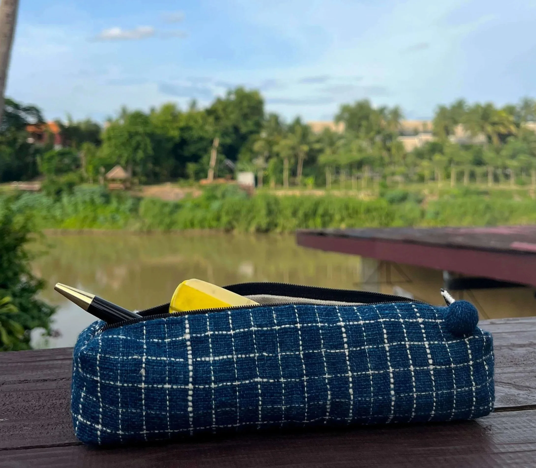 Etui indigo-blau