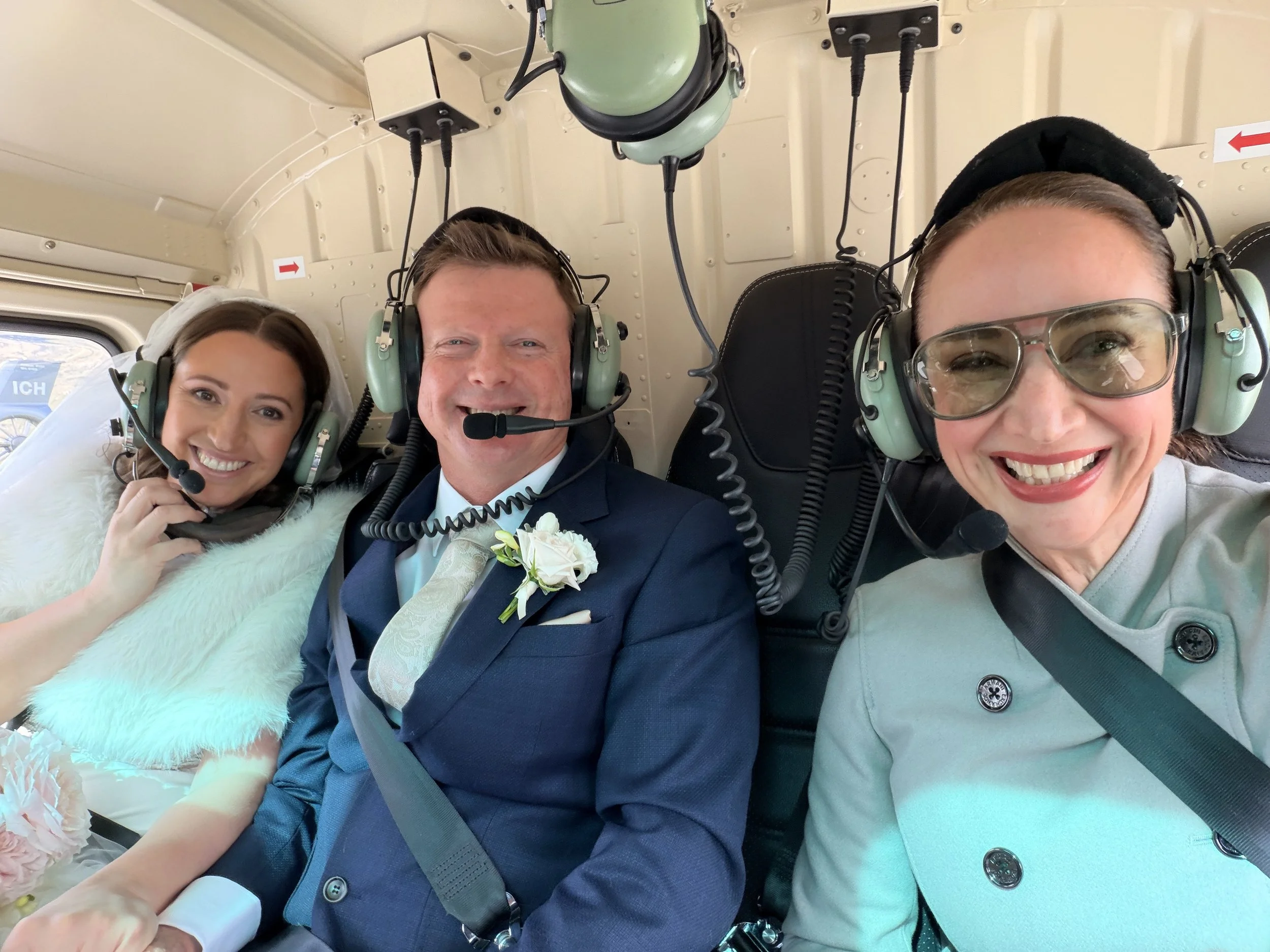 heli wedding New Zealand with Nicolet Spice 