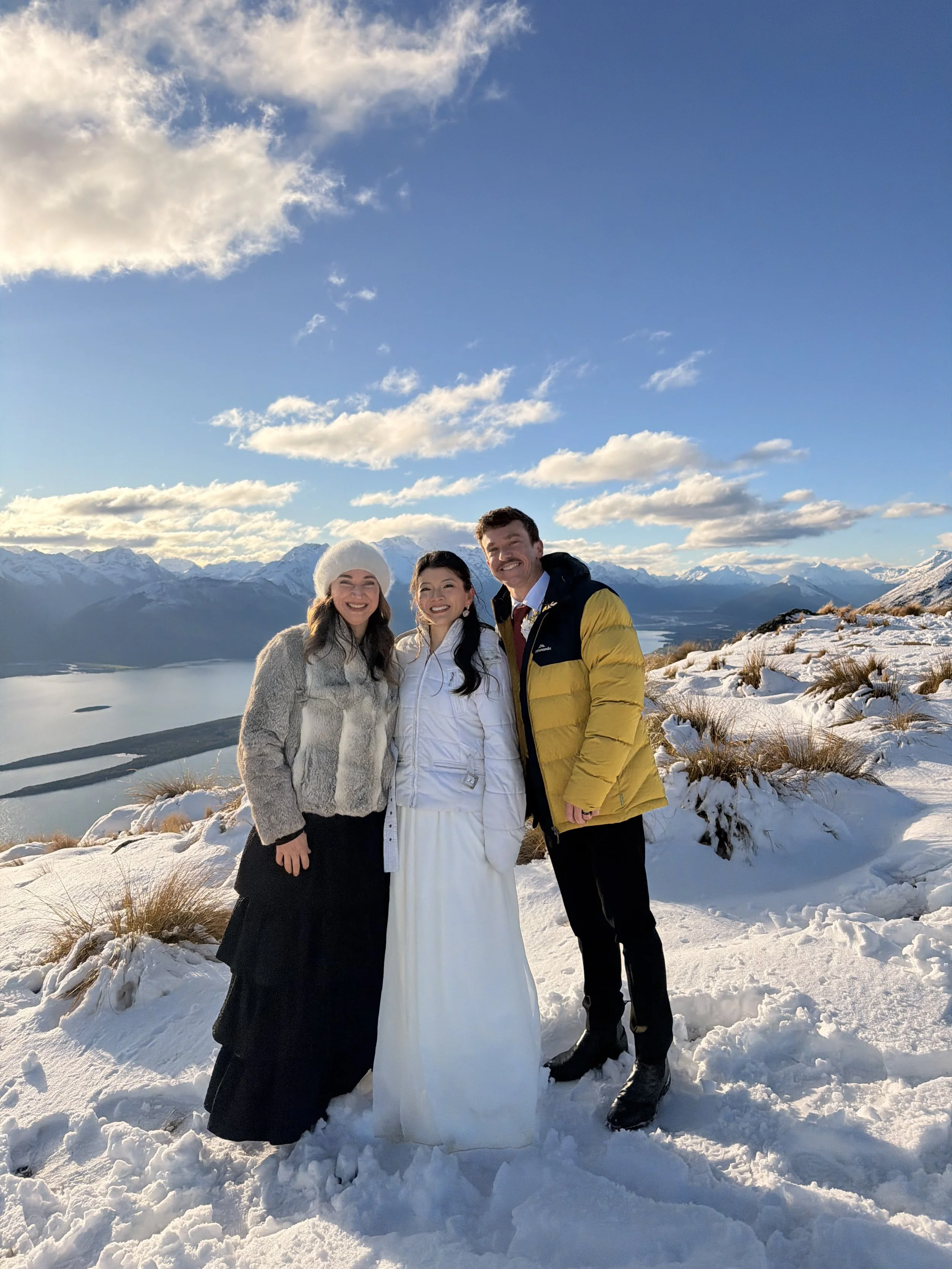 snow wedding Queenstown