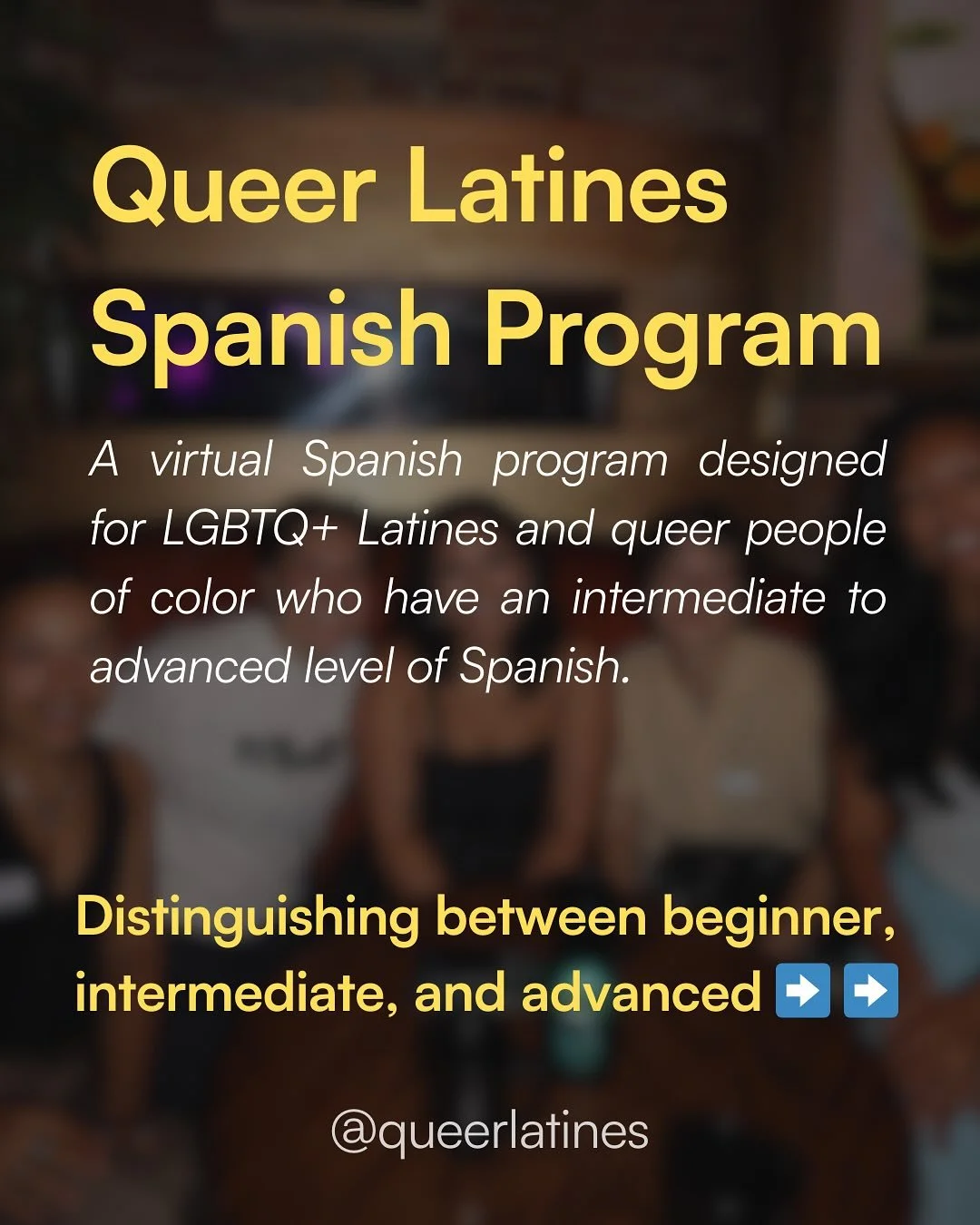 SIGN UP FOR EARLY ACCESS 🔗

not sure your level? here&rsquo;s a simple breakdown of how we distinguish between beginner, intermediate, and advanced ✨

full program details and FAQ on queerlatines.com

#queerlatines #latinx #spanishprogram #spanishpr