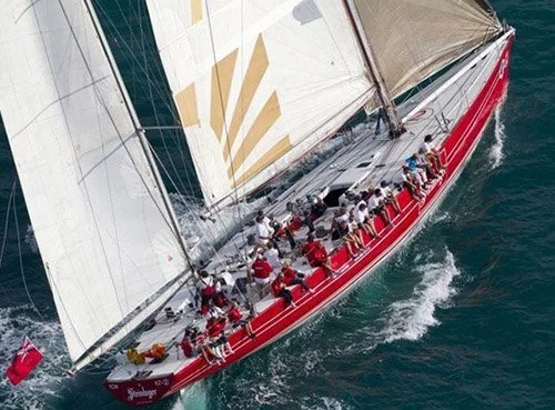 Steinlager 2 Sir Peter Blake's 'Big Red,' visiting the Bay of Islands