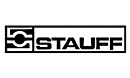 Simple black and white line drawing of a train station platform with a train arriving.