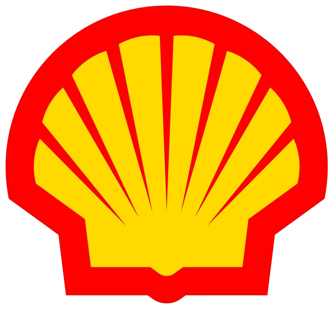 The Shell logo featuring a yellow shell with red outlines.